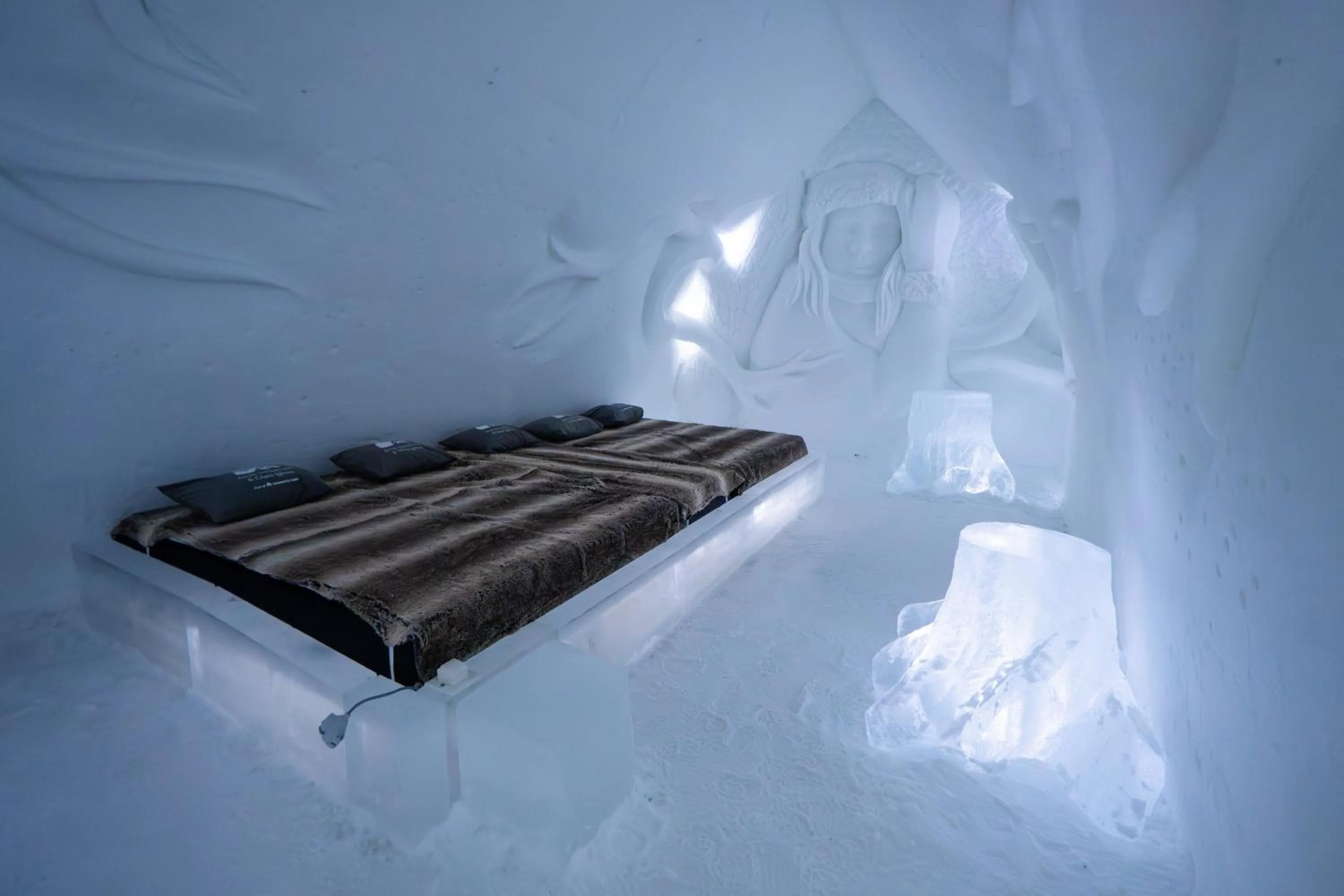 Bedroom in Arctic SnowHotel & Glass Igloos