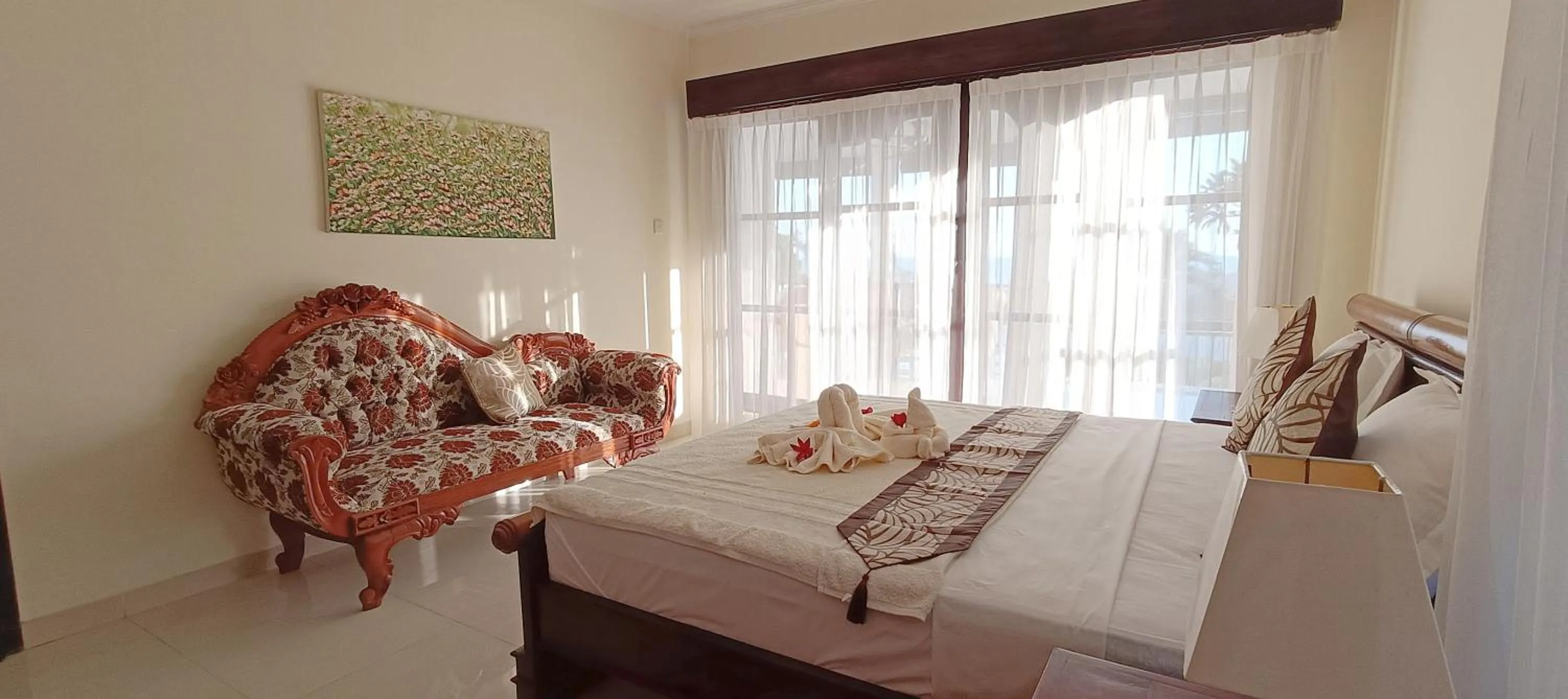 Bed in Villa Lilly Sea View Private Pool