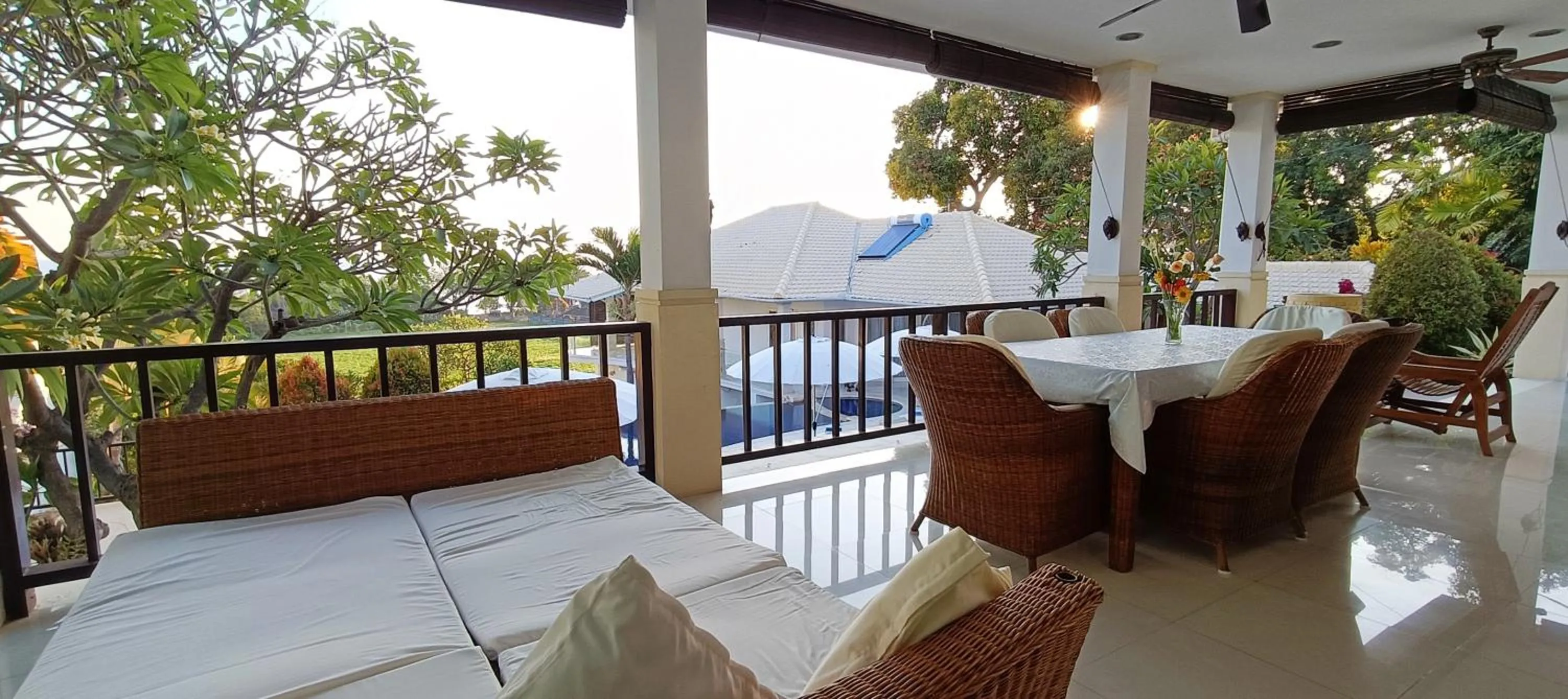 Balcony/Terrace in Villa Lilly Sea View Private Pool