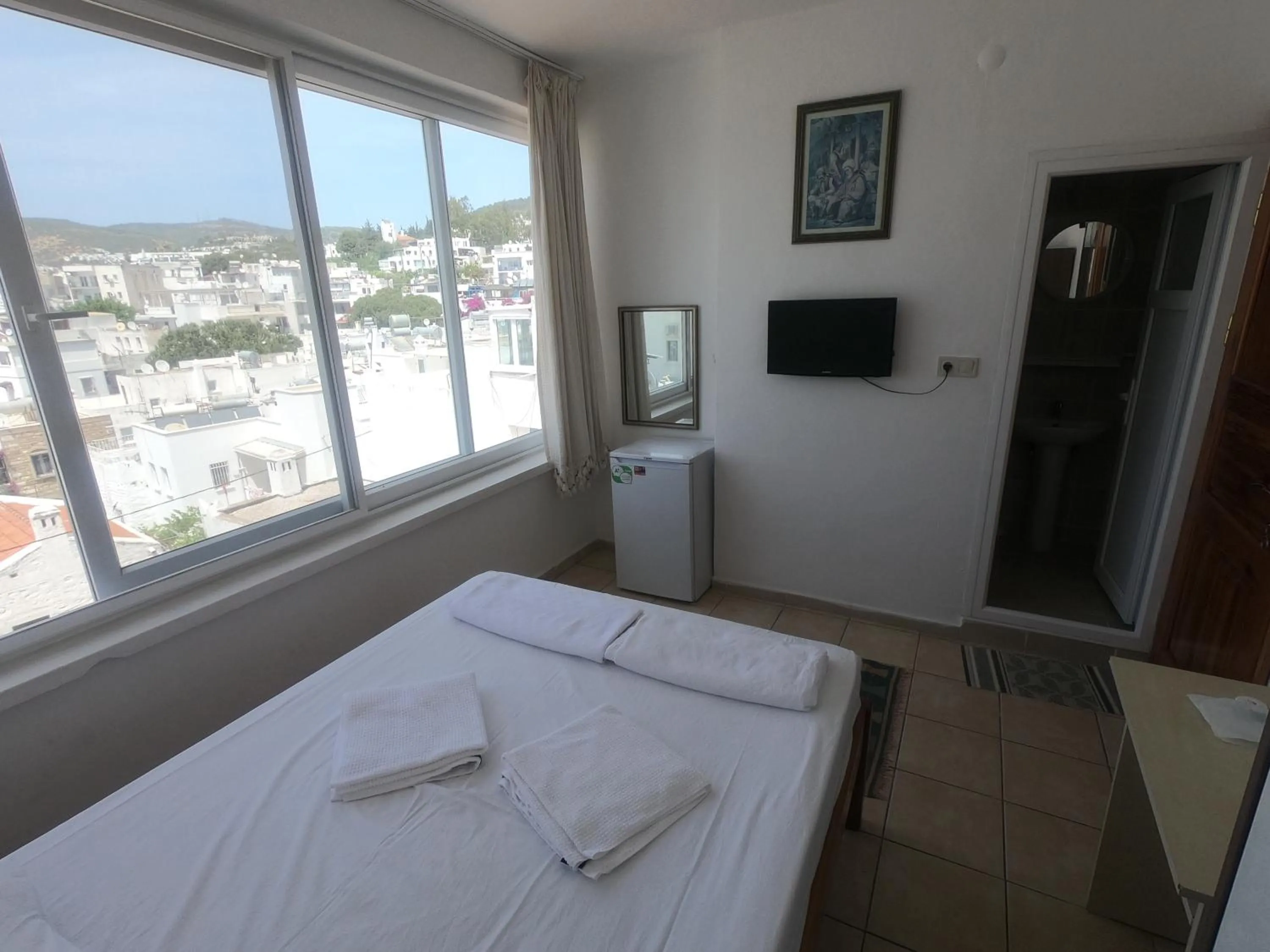 City view, Bed in Merhaba Pansiyon