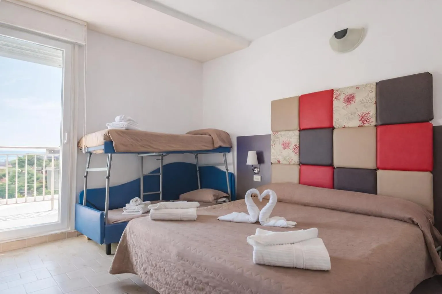 Bed in Hotel Marebello