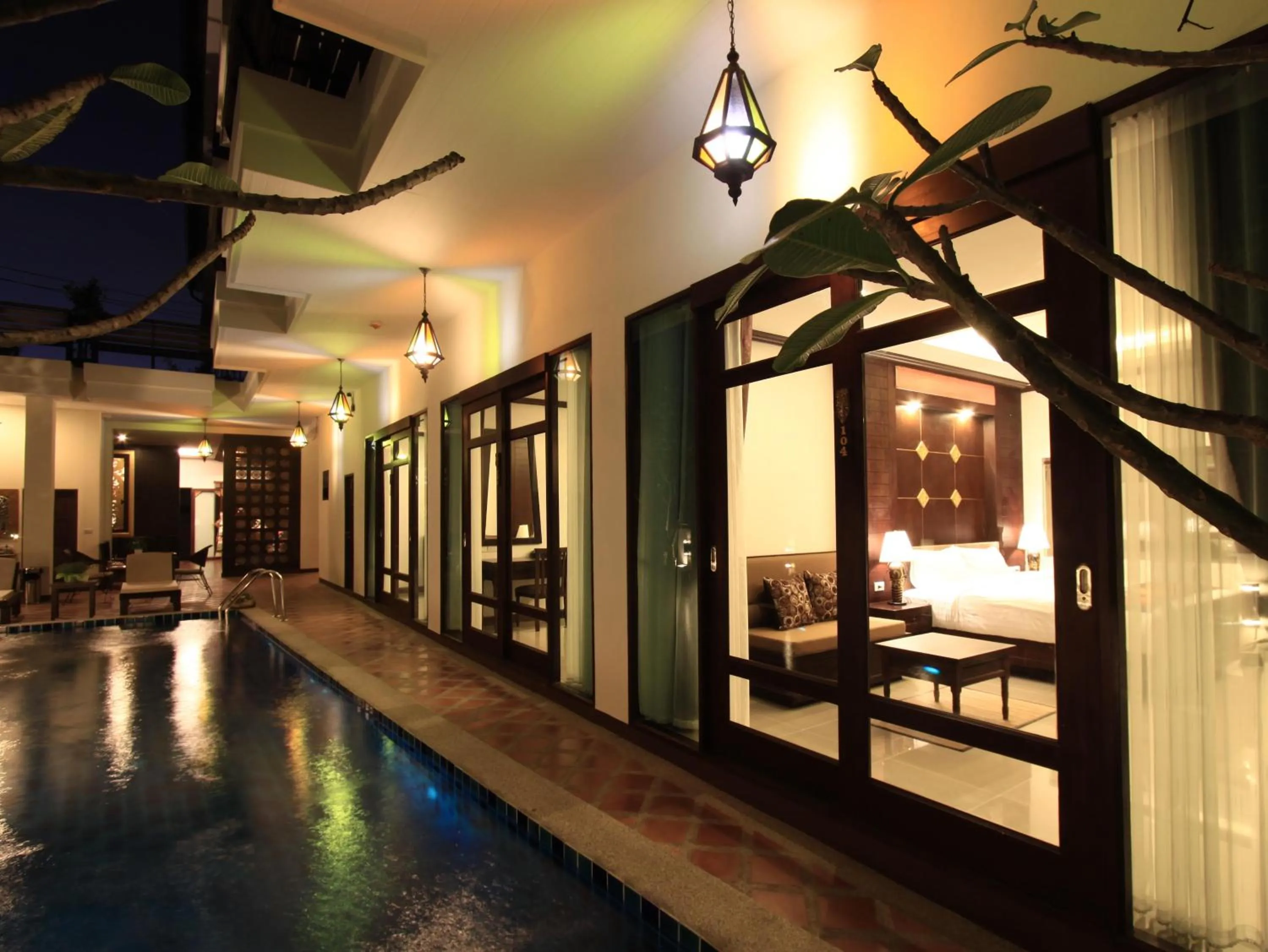 Pool view in Baan Ratchiangsaen