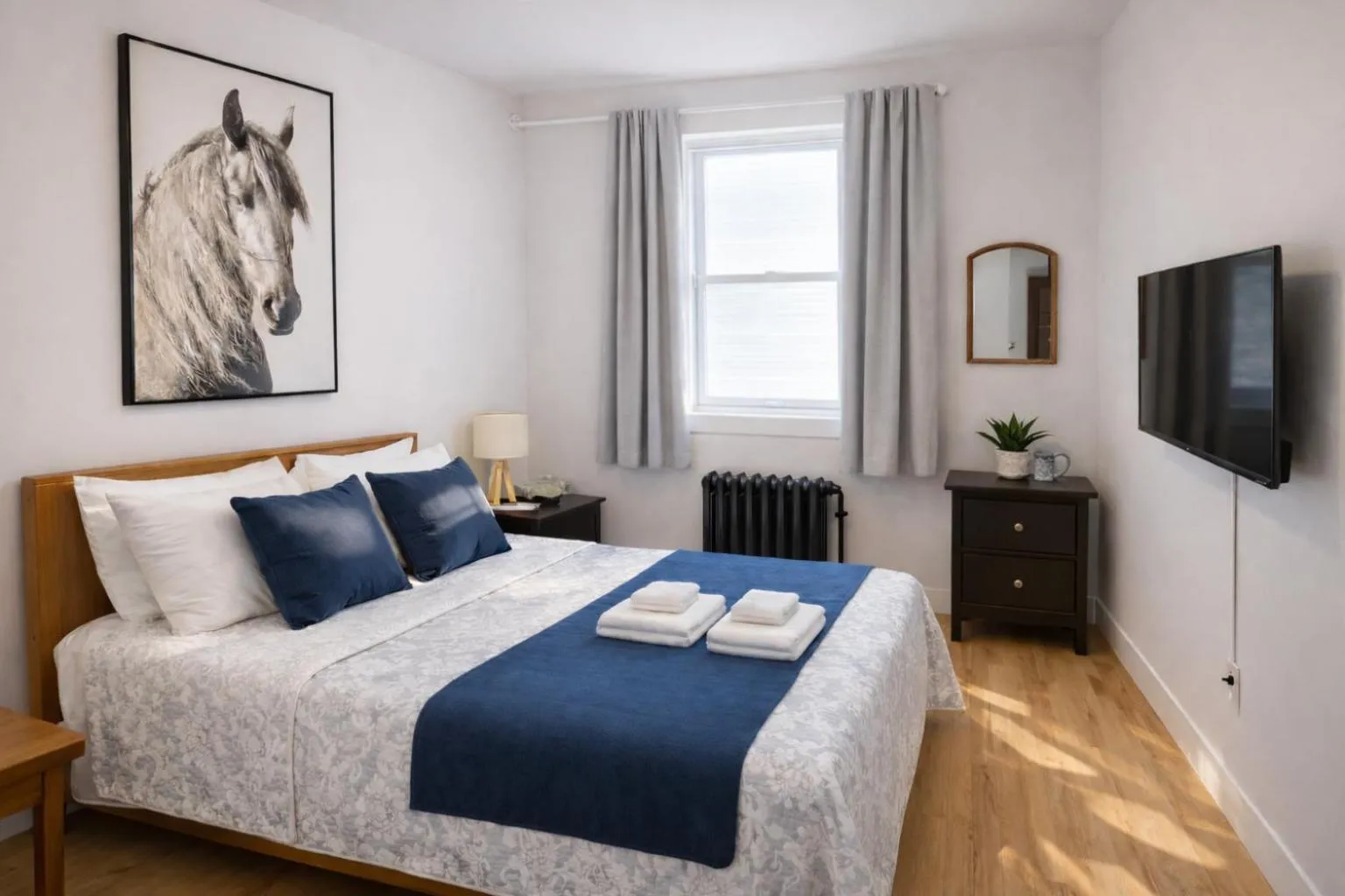 Bed in Auberge L'Orpailleur