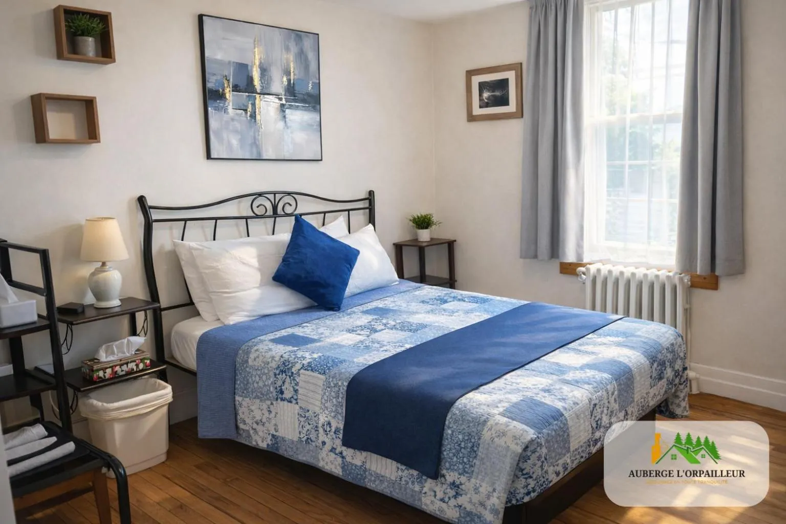 Bedroom, Bed in Auberge L'Orpailleur