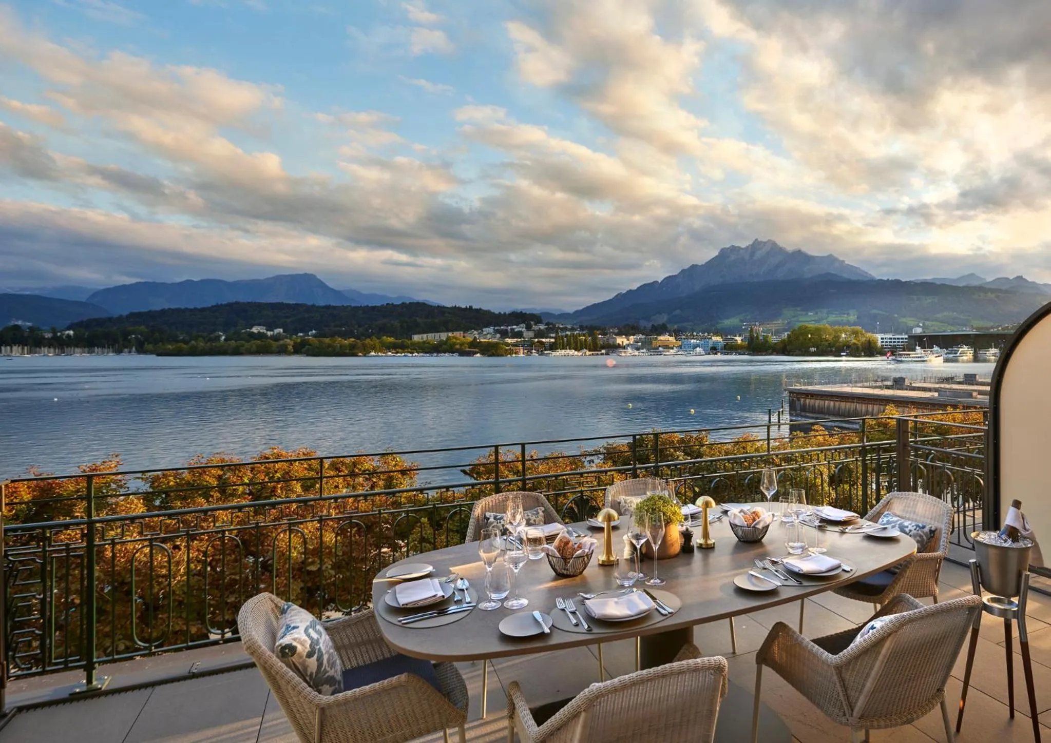 Balcony/Terrace in Mandarin Oriental Palace, Luzern