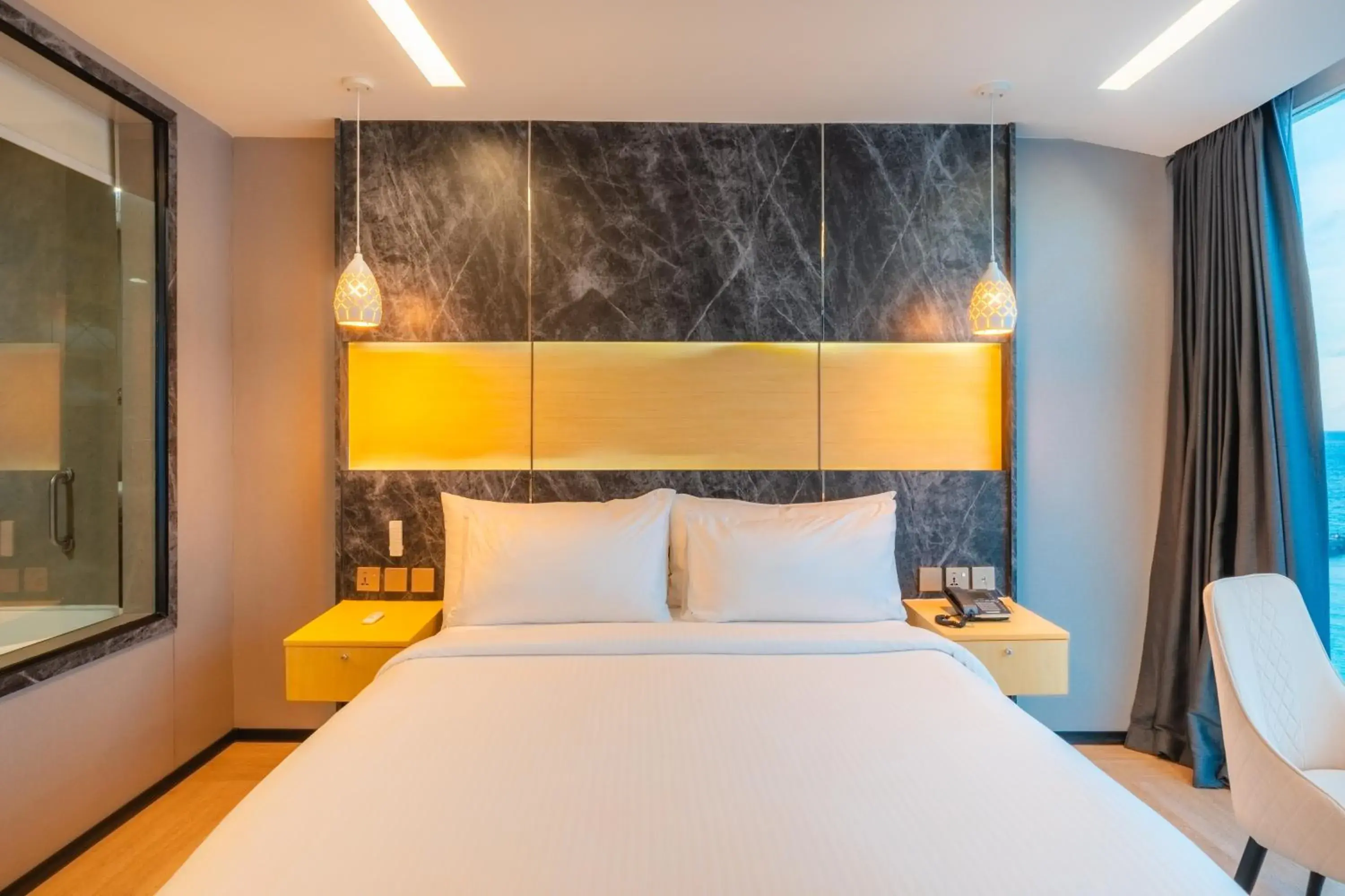 Bed in Swarn by Hawks Hotels Kamadhoo Baa Atoll Bed in Swarn by Hawks Hotels Kamadhoo Baa Atoll