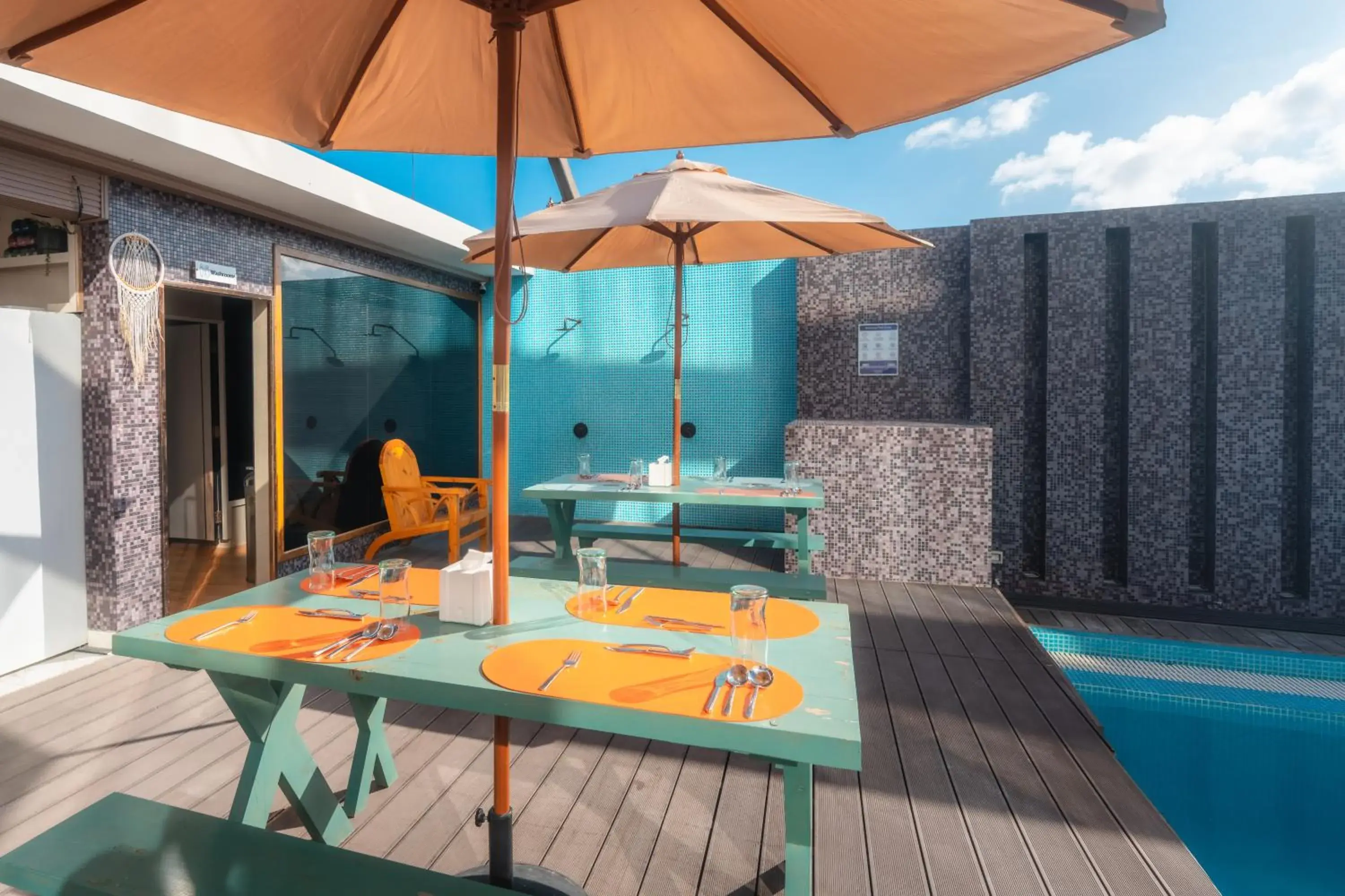 Pool view in Swarn by Hawks Hotels Kamadhoo Baa Atoll Pool view in Swarn by Hawks Hotels Kamadhoo Baa Atoll