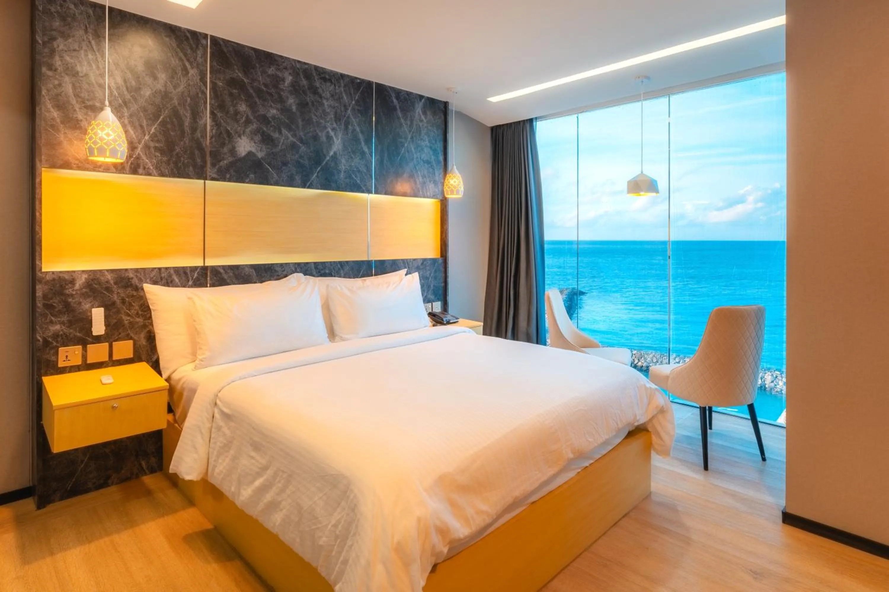 Bed in Swarn by Hawks Hotels Kamadhoo Baa Atoll