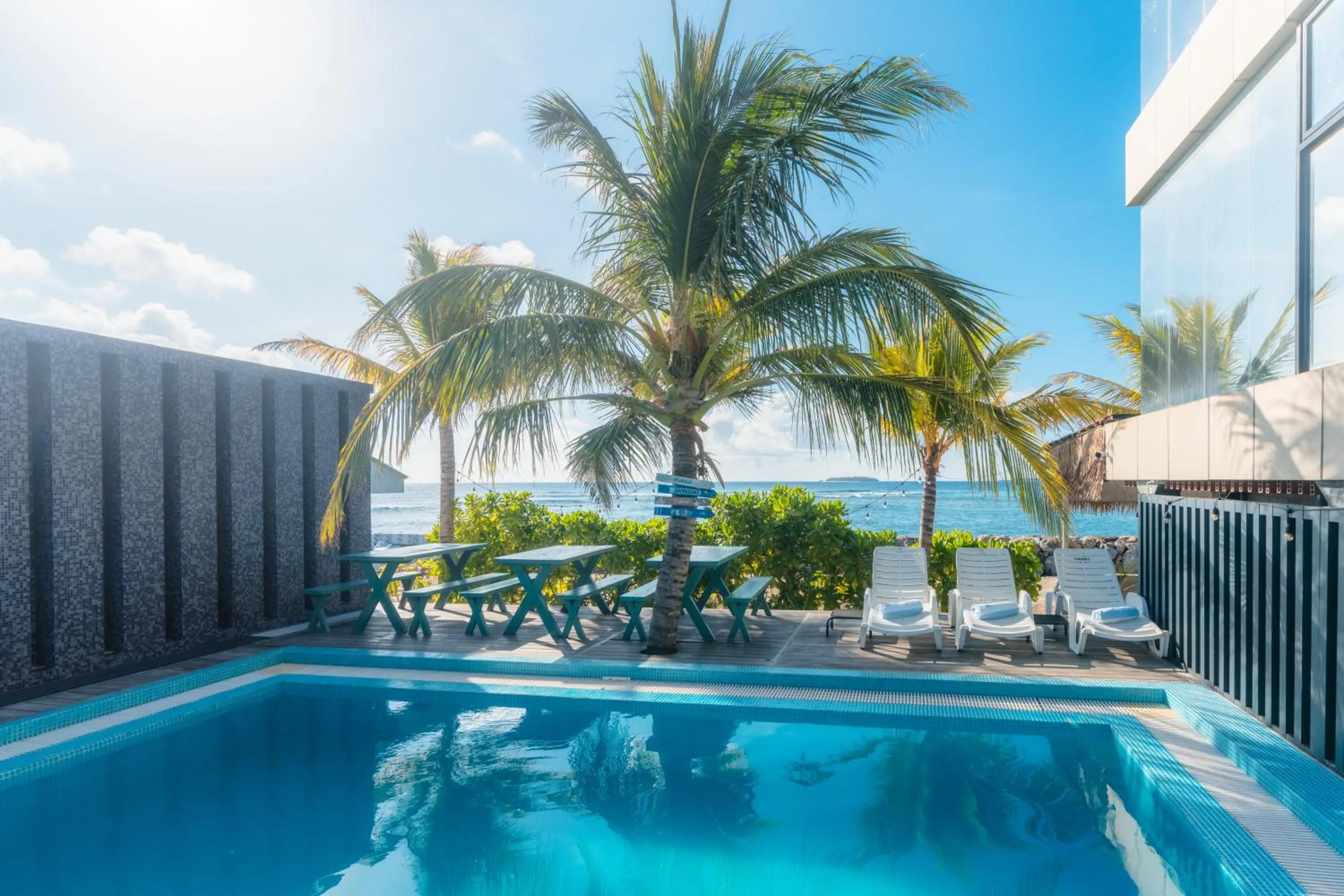 Swimming pool in Swarn by Hawks Hotels Kamadhoo Baa Atoll