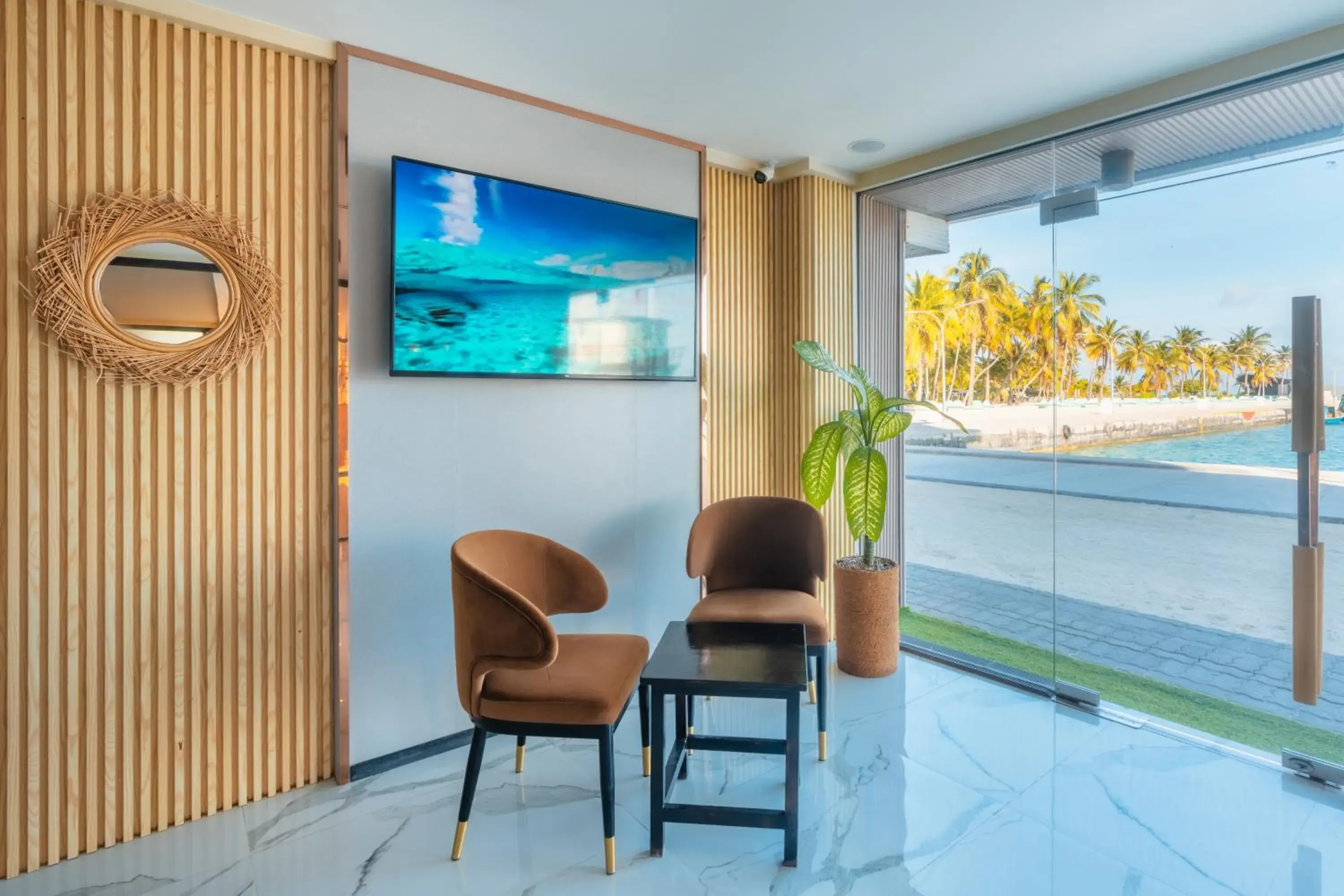 Lobby or reception in Swarn by Hawks Hotels Kamadhoo Baa Atoll Lobby or reception in Swarn by Hawks Hotels Kamadhoo Baa Atoll