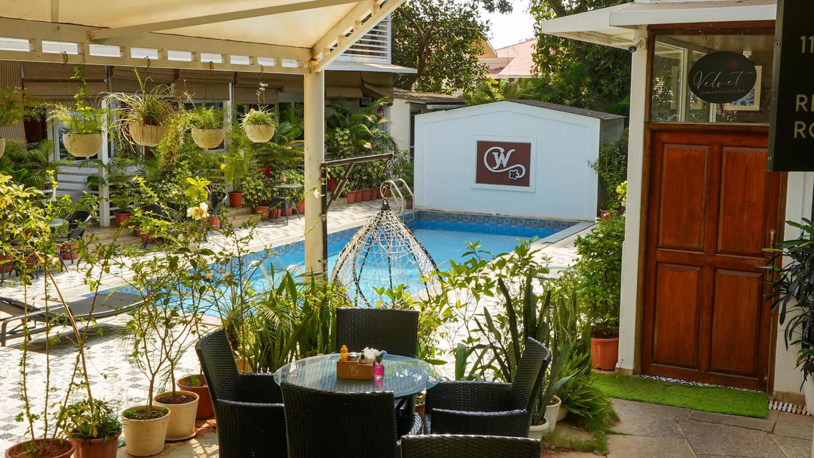 Patio in Whiteflower Cottages Vagator