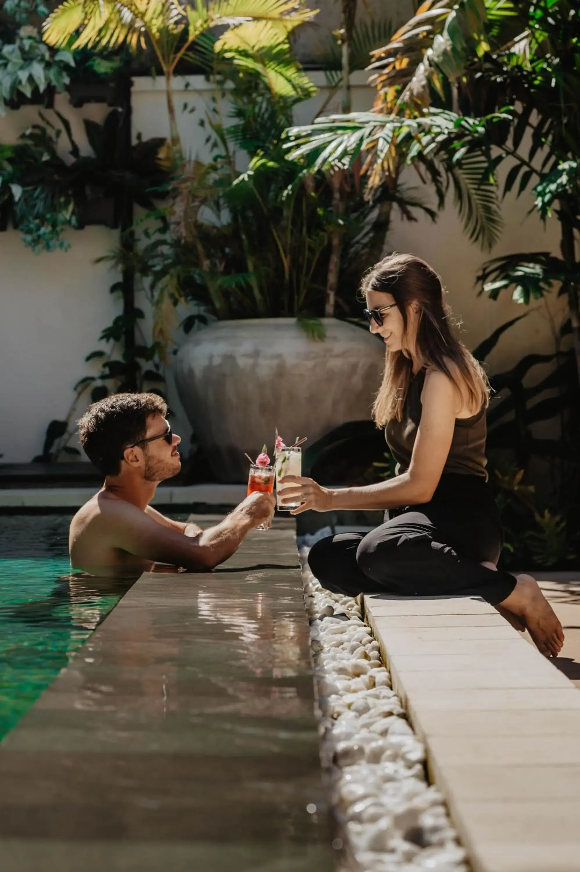 Swimming pool in La Bastide de Caro Swimming pool in La Bastide de Caro