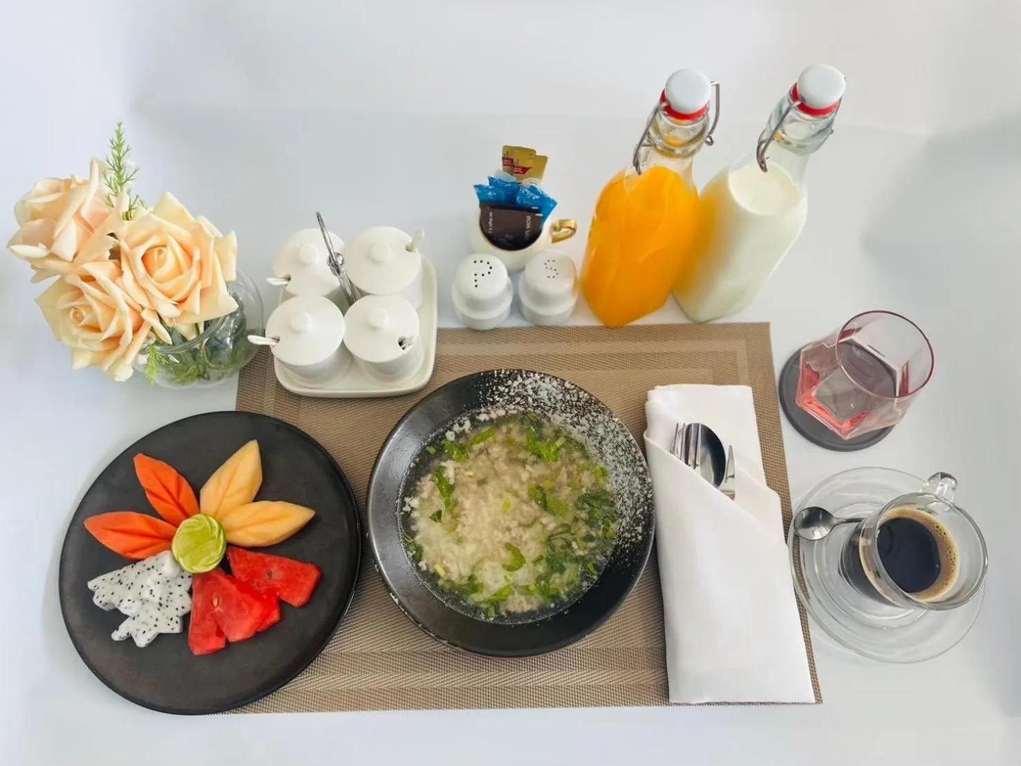 Asian breakfast in Thaya Hotel Bangkok