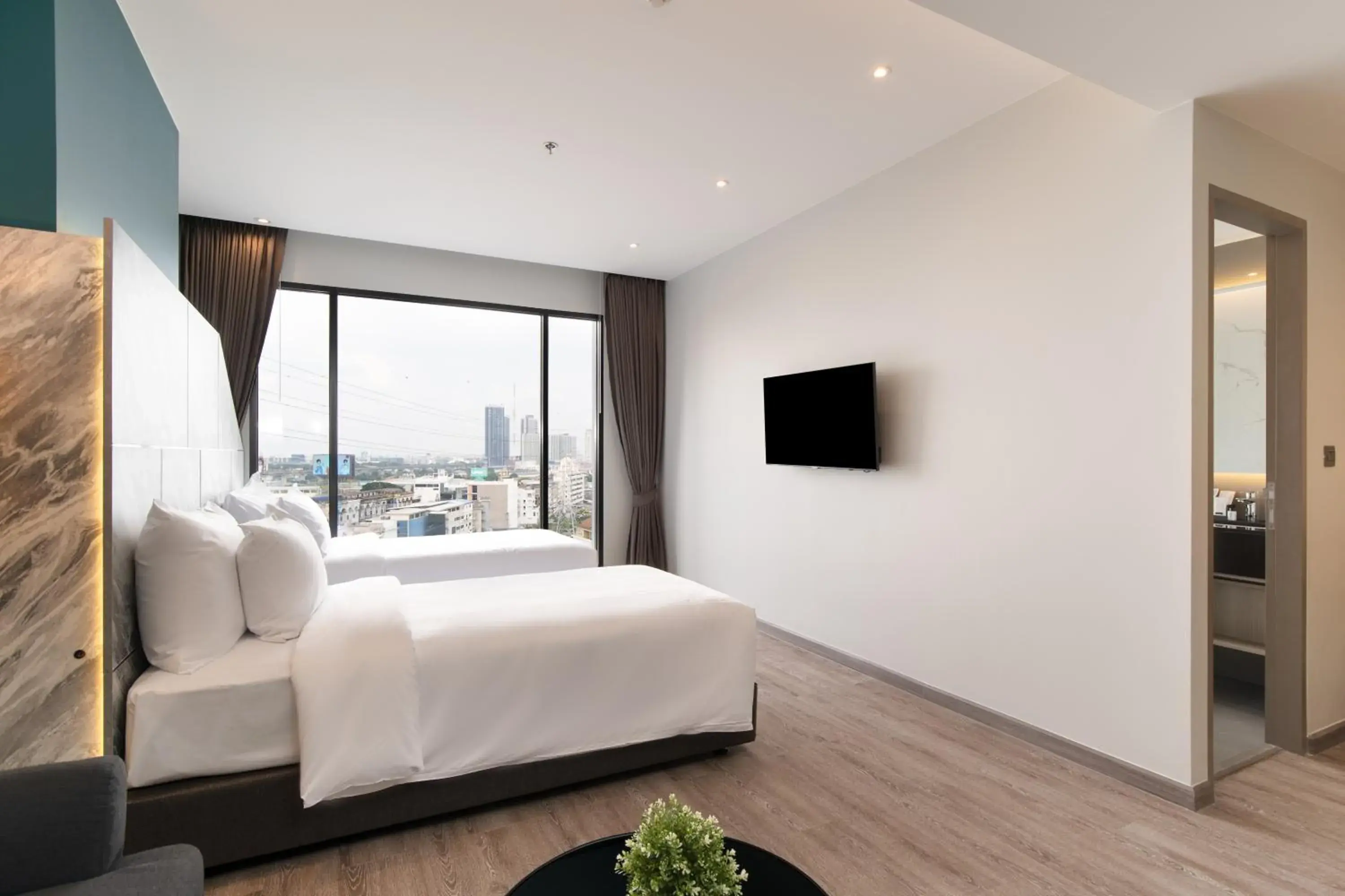 View (from property/room), Bed in Thaya Hotel Bangkok View (from property/room), Bed in Thaya Hotel Bangkok