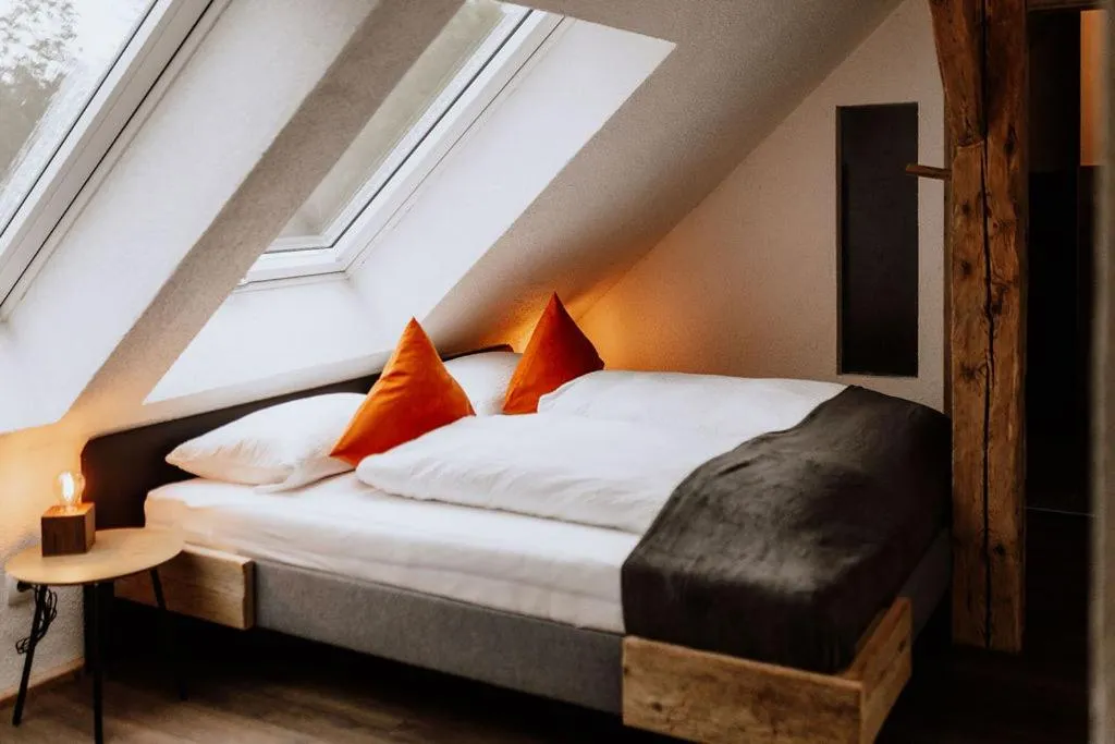 Bed in Das Schutzhaus-Bed and Breakfast-Dein Basislager im Salzkammergut