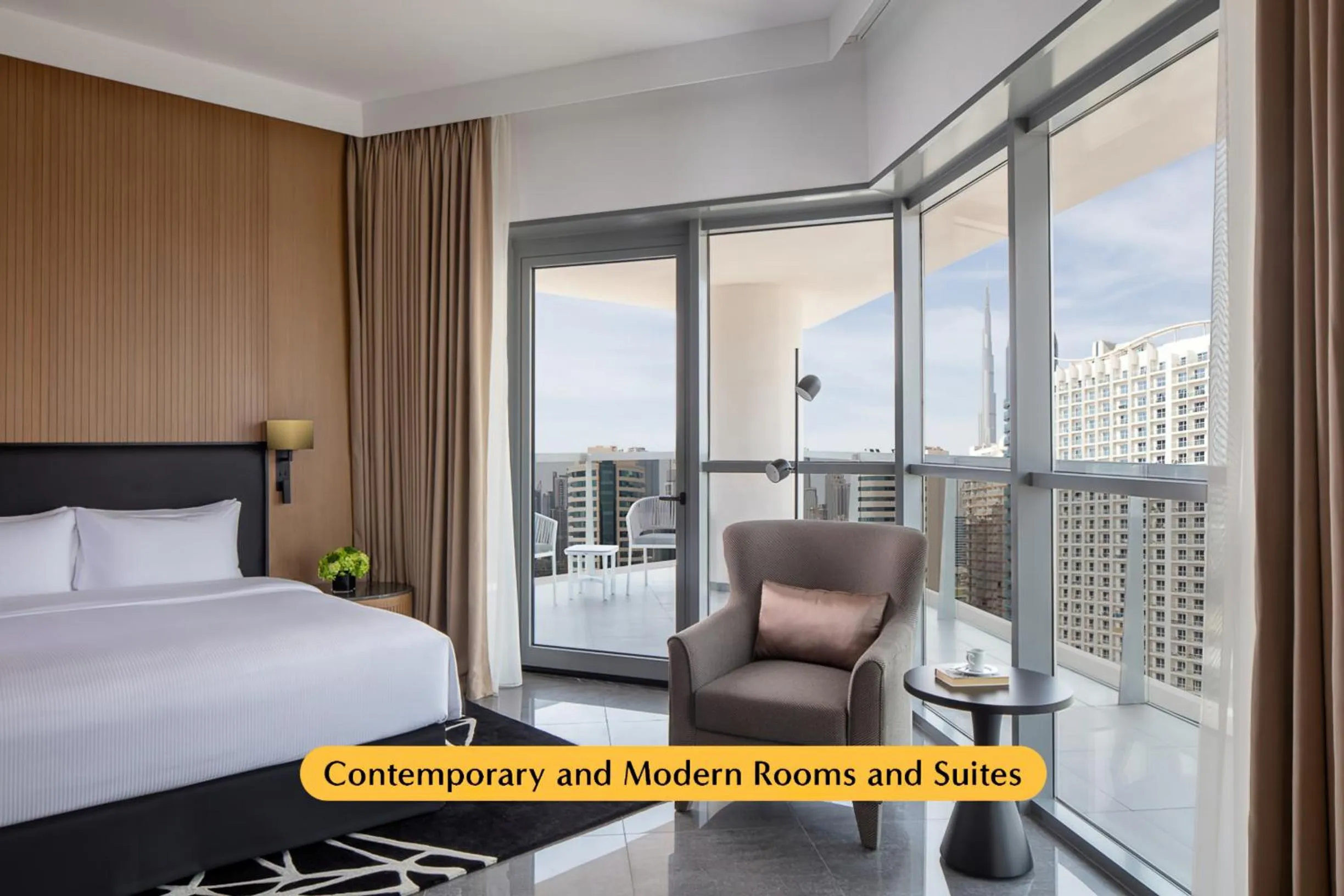 Bedroom, Bed in The First Collection Dubai Business Bay