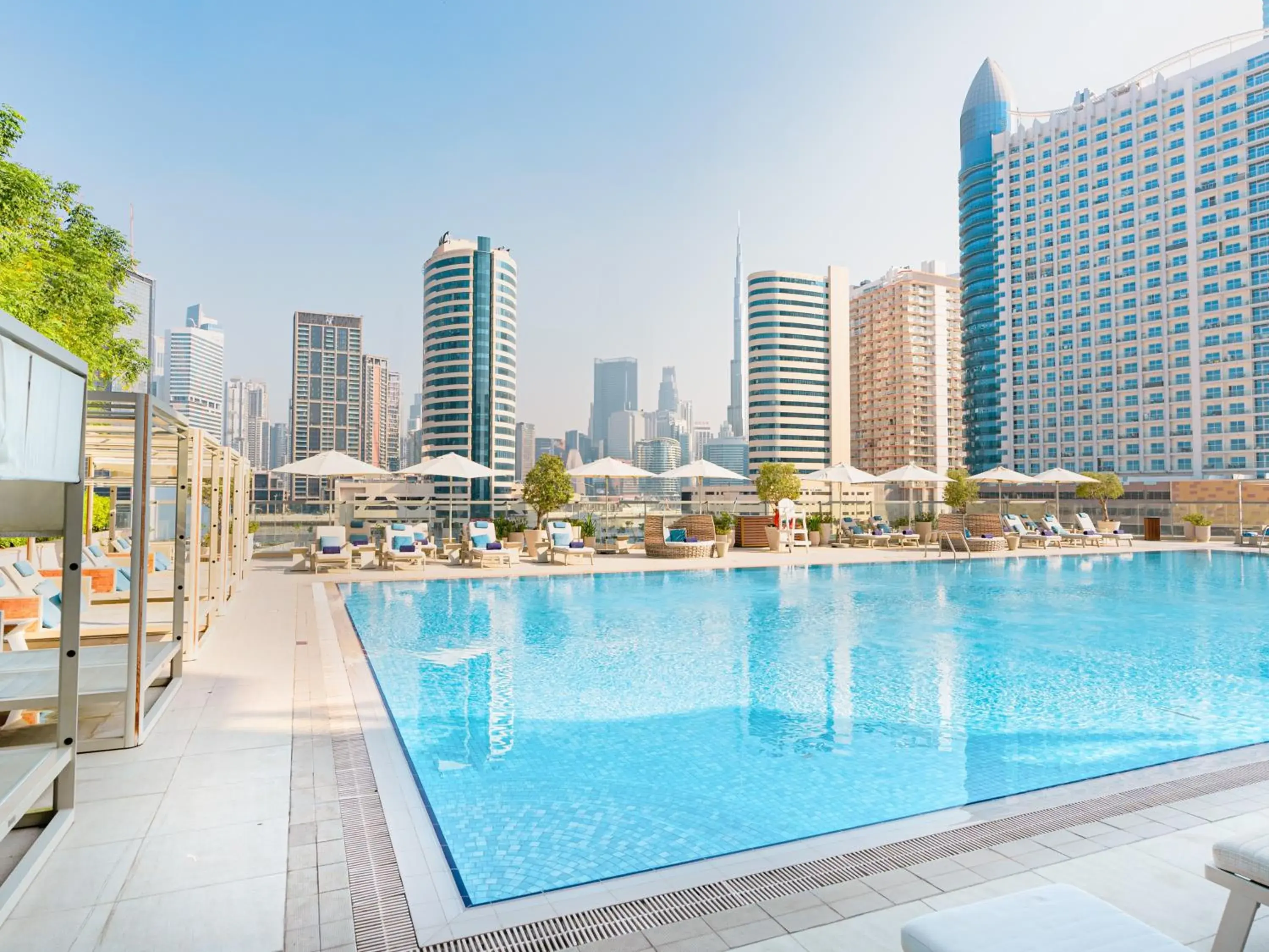 Swimming pool in The First Collection Dubai Business Bay Swimming pool in The First Collection Dubai Business Bay