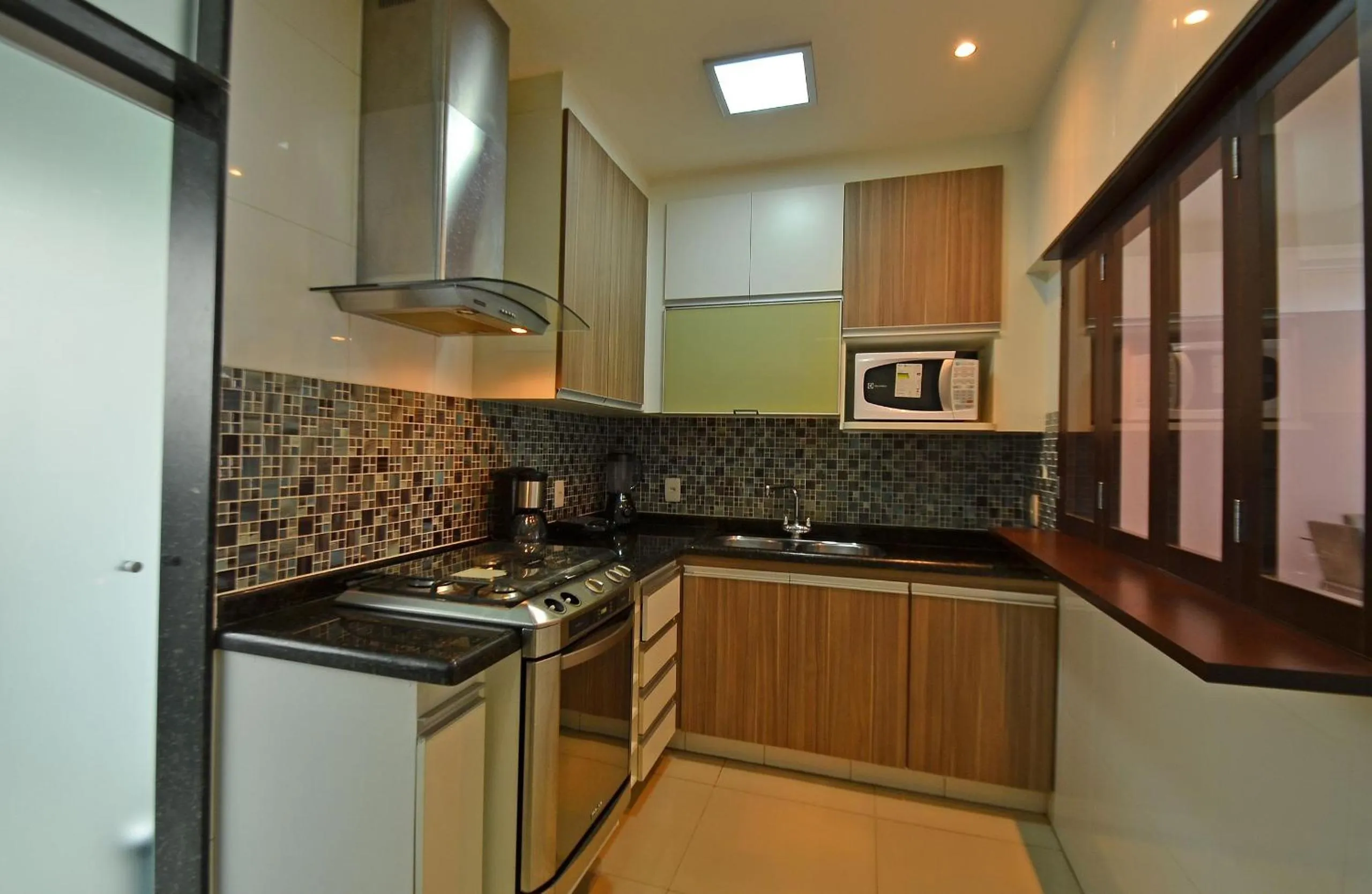 Kitchen or kitchenette in Confortável 3Qts: Vista Lateral Mar