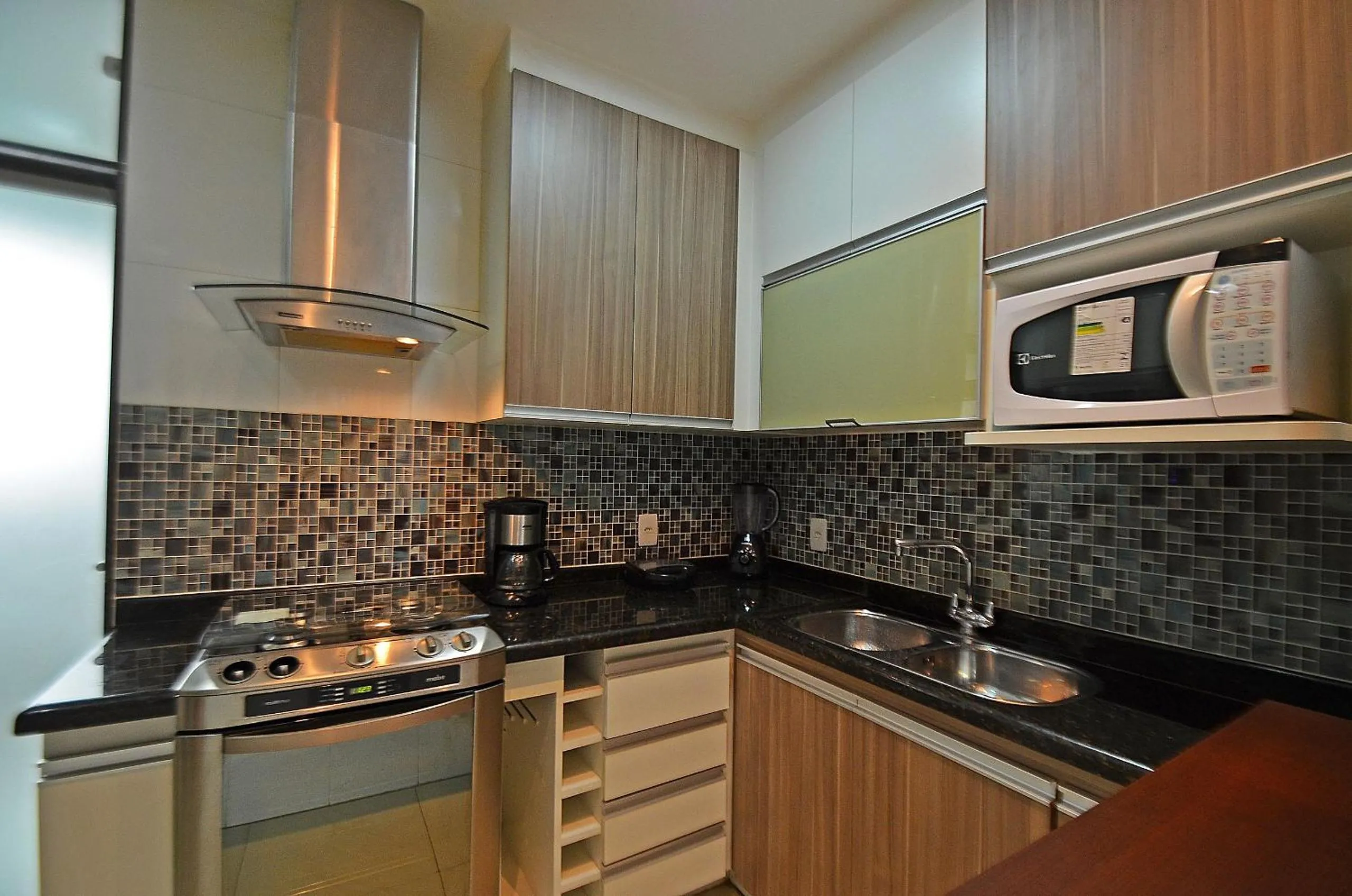 Kitchen or kitchenette in Confortável 3Qts: Vista Lateral Mar