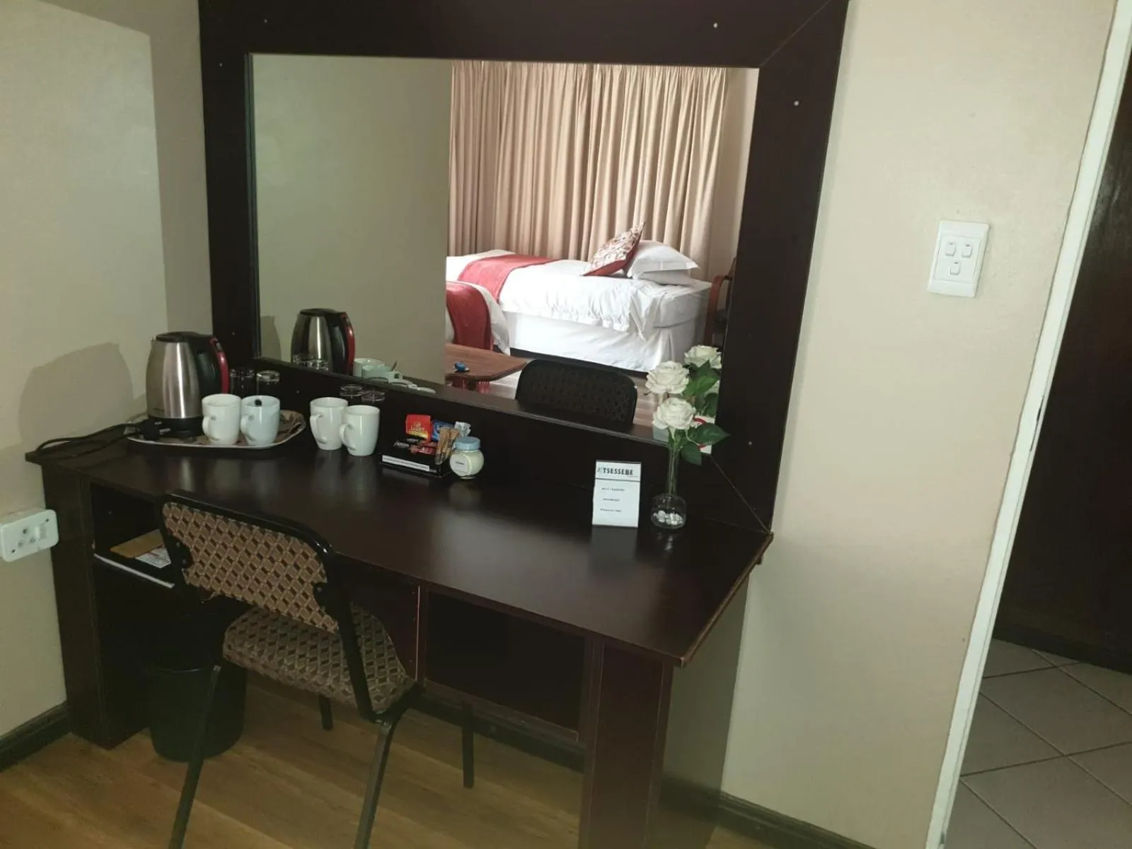 Bed in Tsessebe Guesthouse