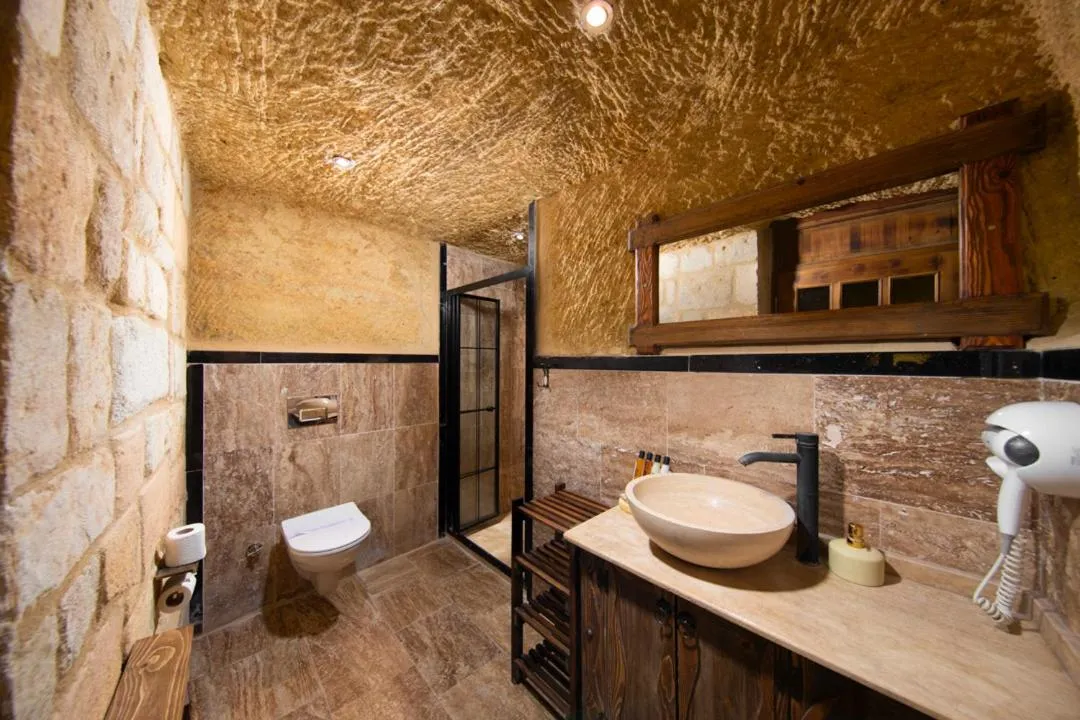 Shower in Dionysos Cave Cappadocia Hotel