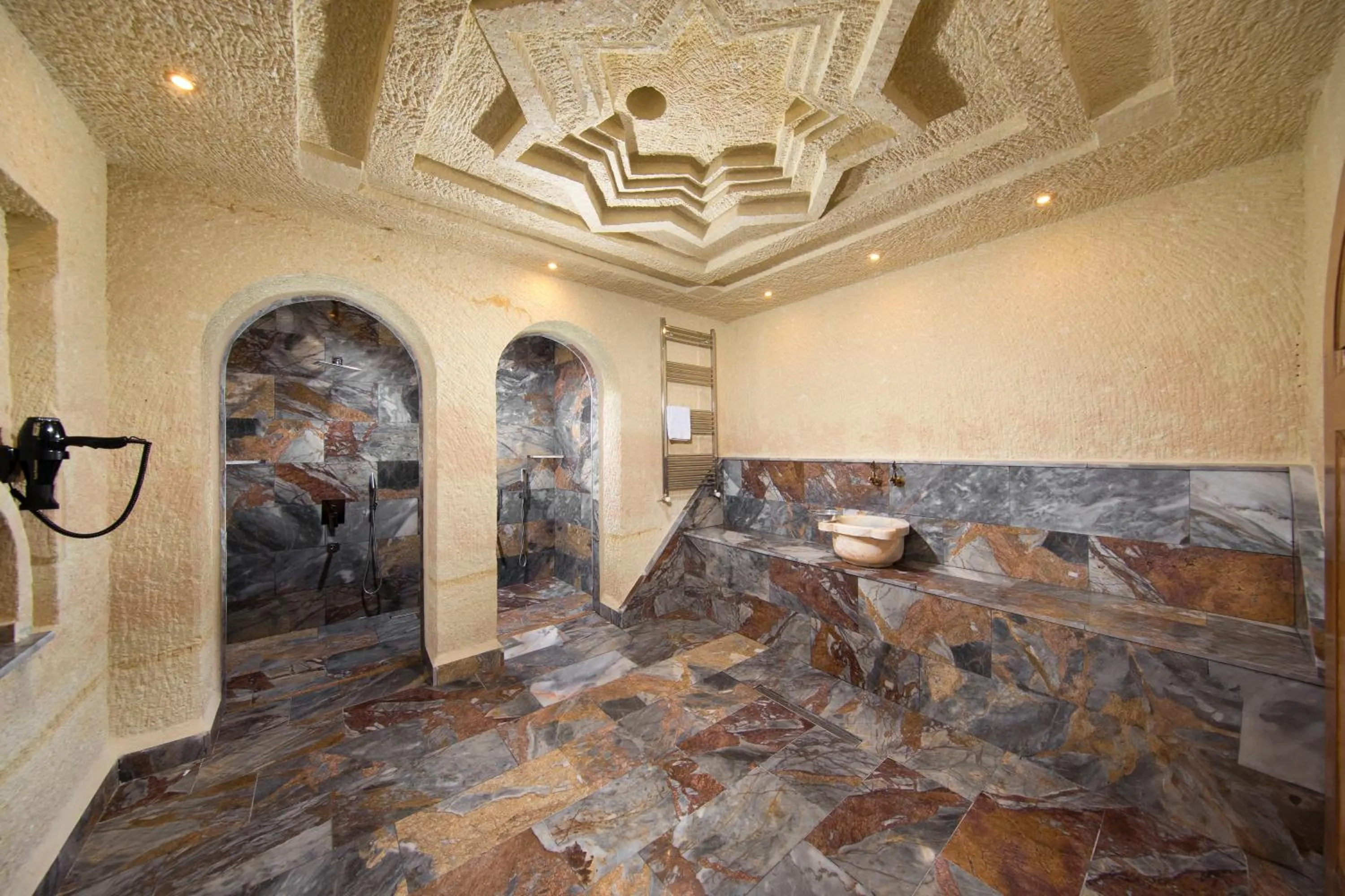 Shower in Dionysos Cave Cappadocia Hotel