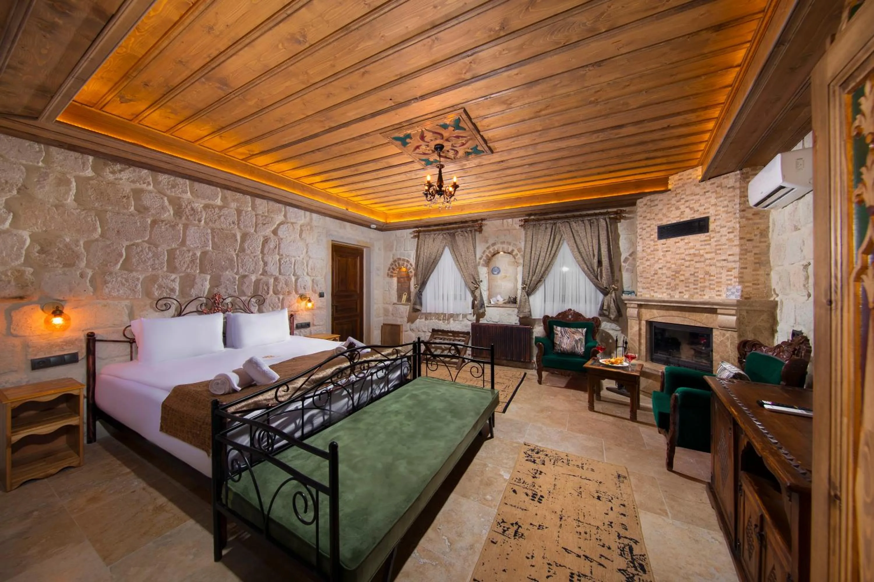 air conditioner, Bed in Dionysos Cave Cappadocia Hotel