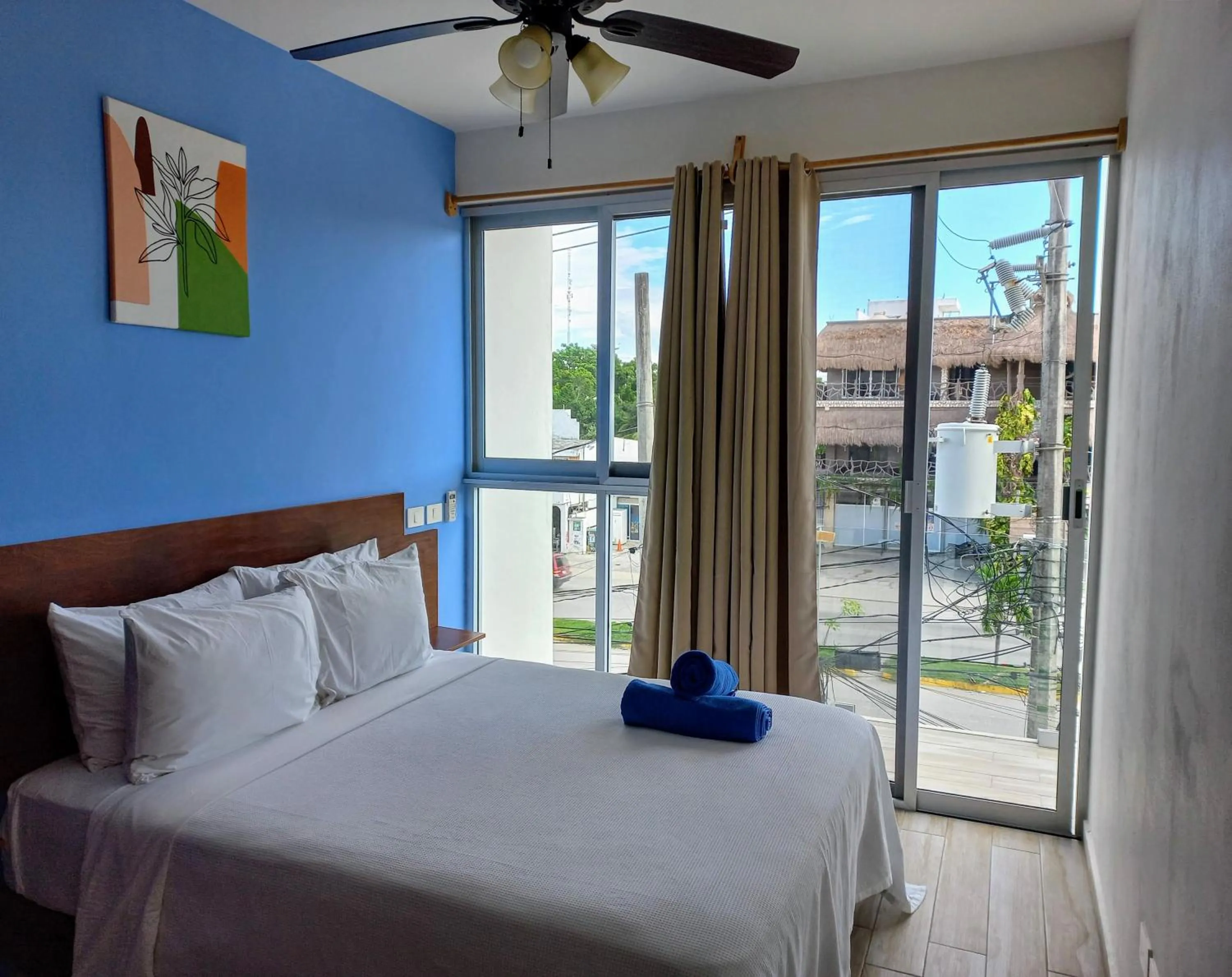 Bedroom, Bed in Cozy and spacious apartment by Tulum 10