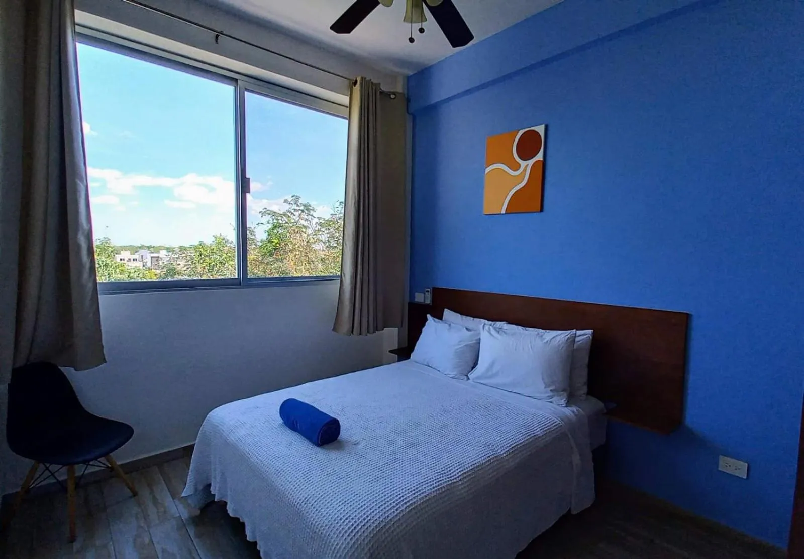 Bedroom, Bed in Cozy and spacious apartment by Tulum 10