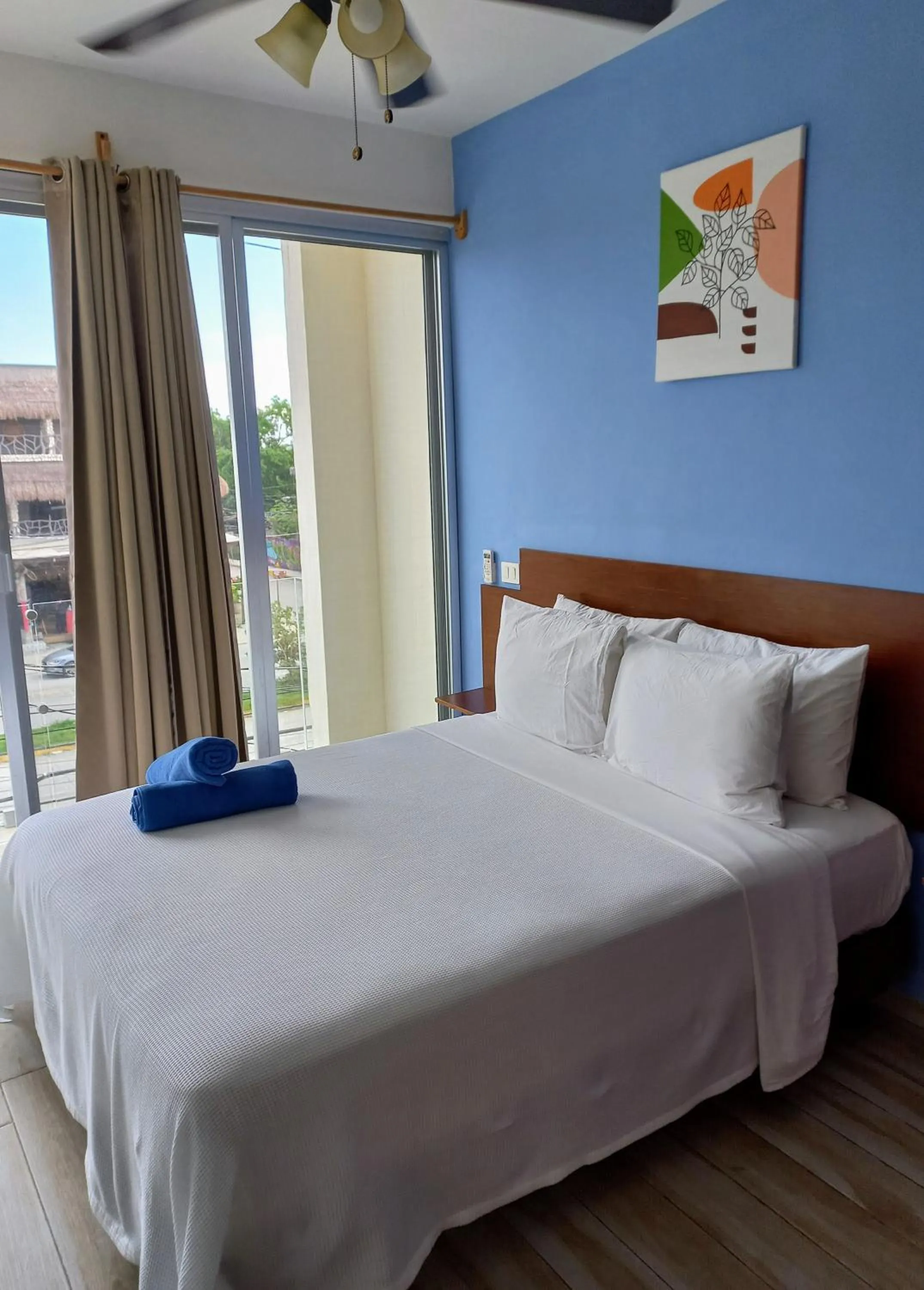 Bedroom, Bed in Cozy and spacious apartment by Tulum 10