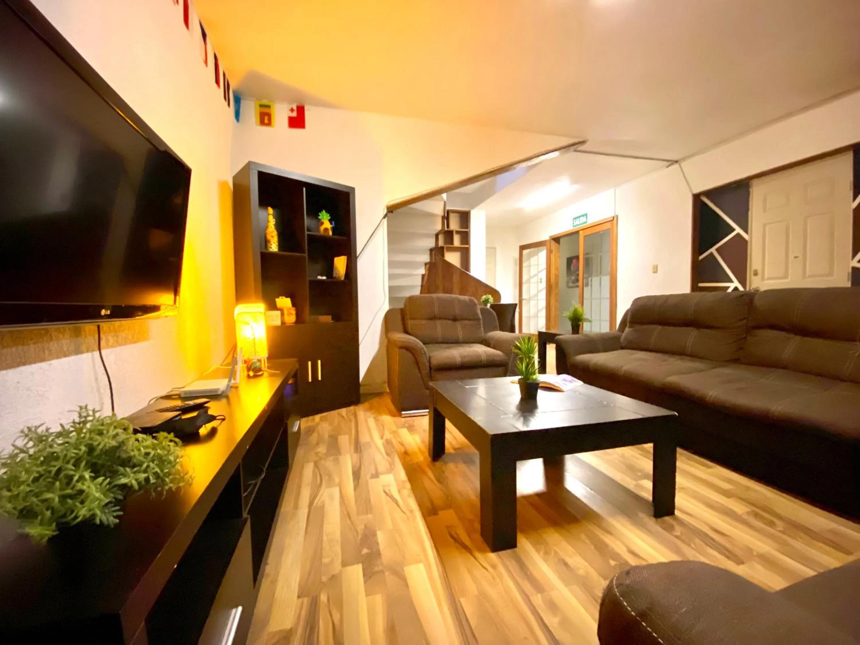 Communal lounge/ TV room in ROOMIES HOSTEL Condesa