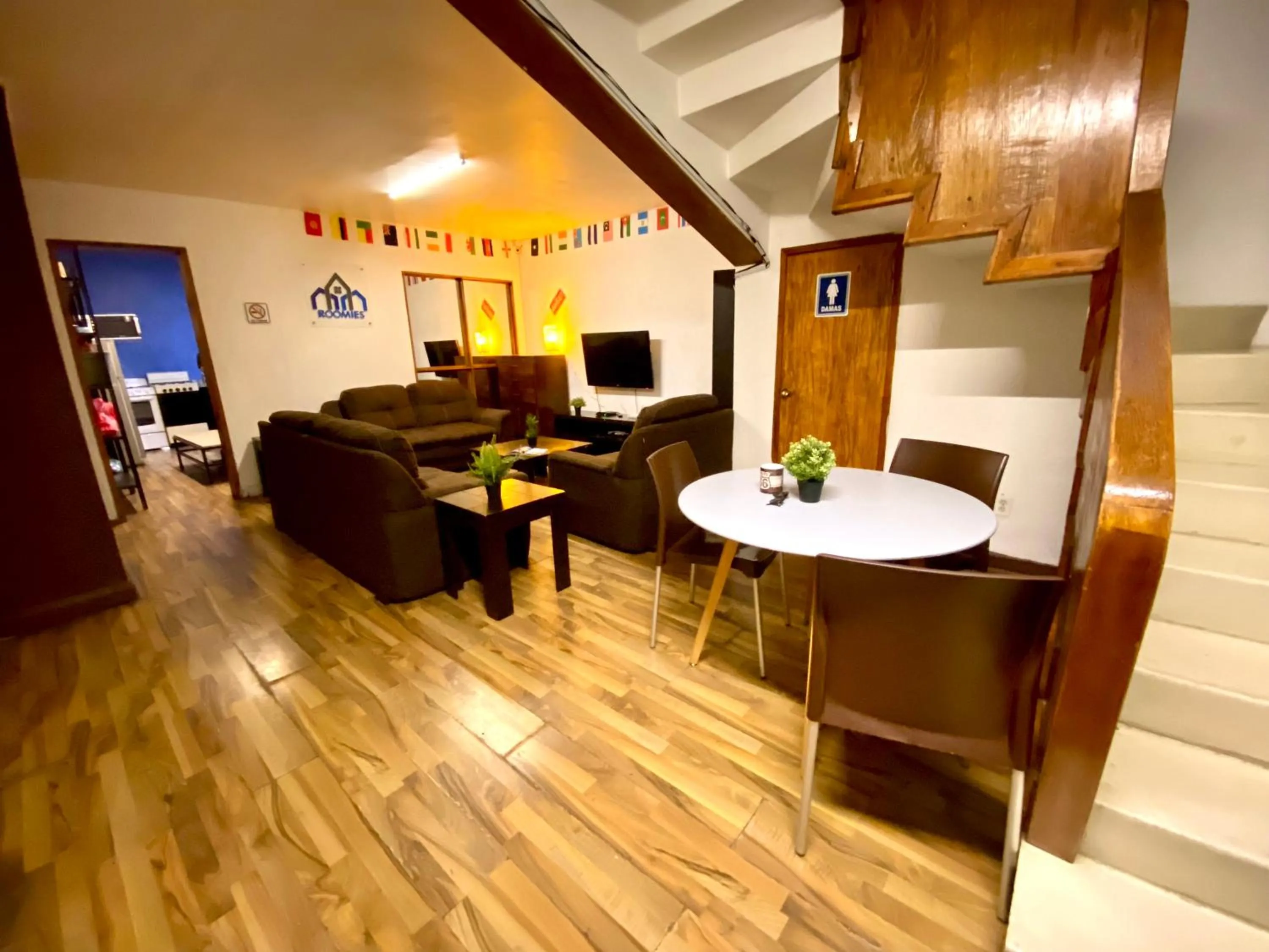 Communal lounge/ TV room in ROOMIES HOSTEL Condesa