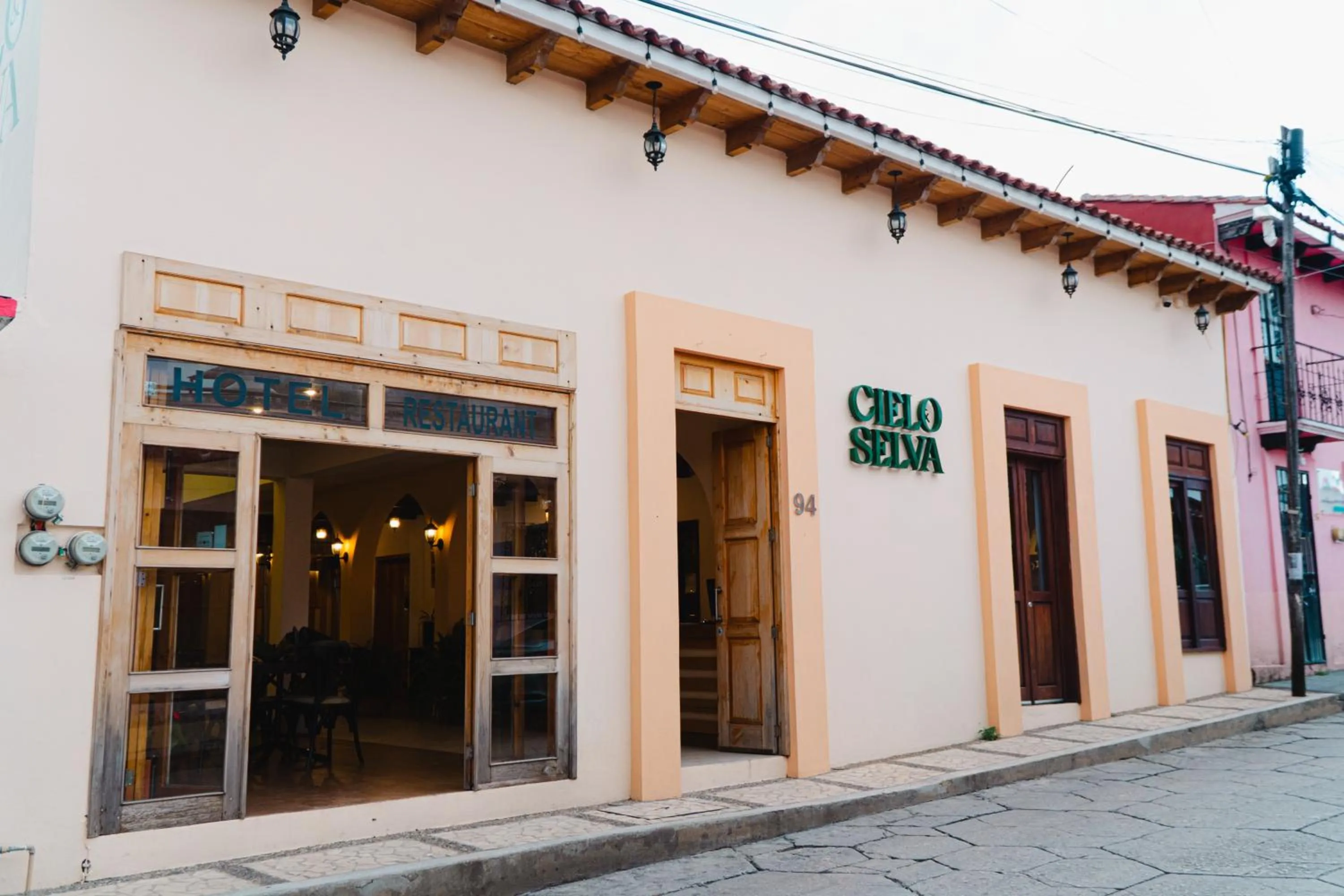 Facade/entrance in Hotel Cielo y Selva, San Cristobal de las Casas