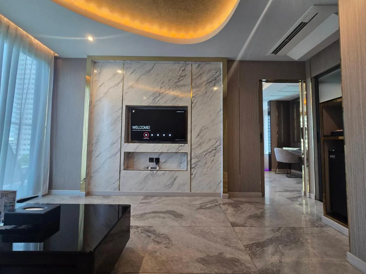 Living room in THE TJ HOTEL Pattaya