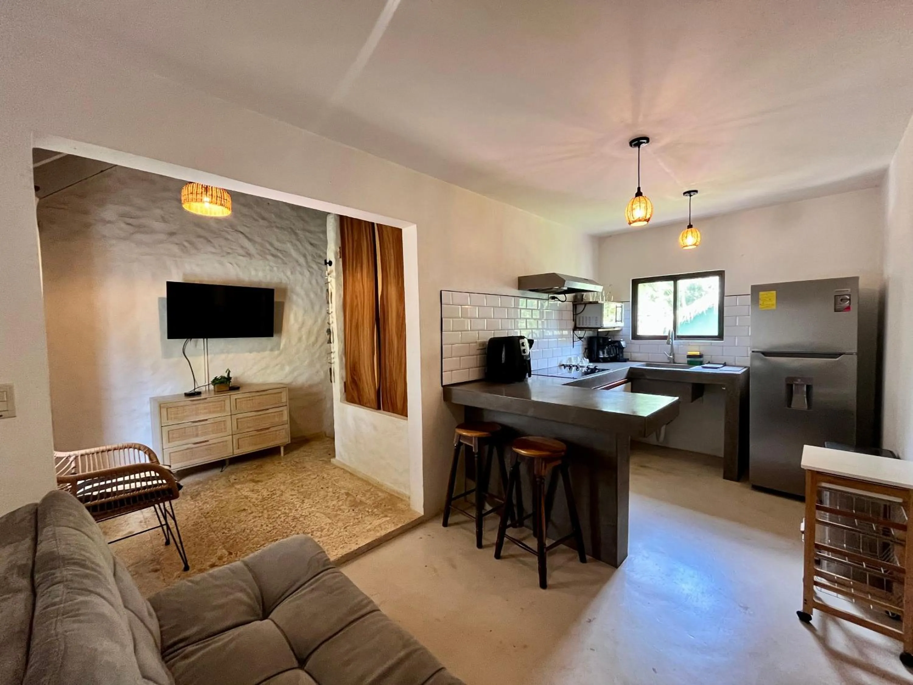 Kitchen or kitchenette in Hotel El Manglar y Cantarana