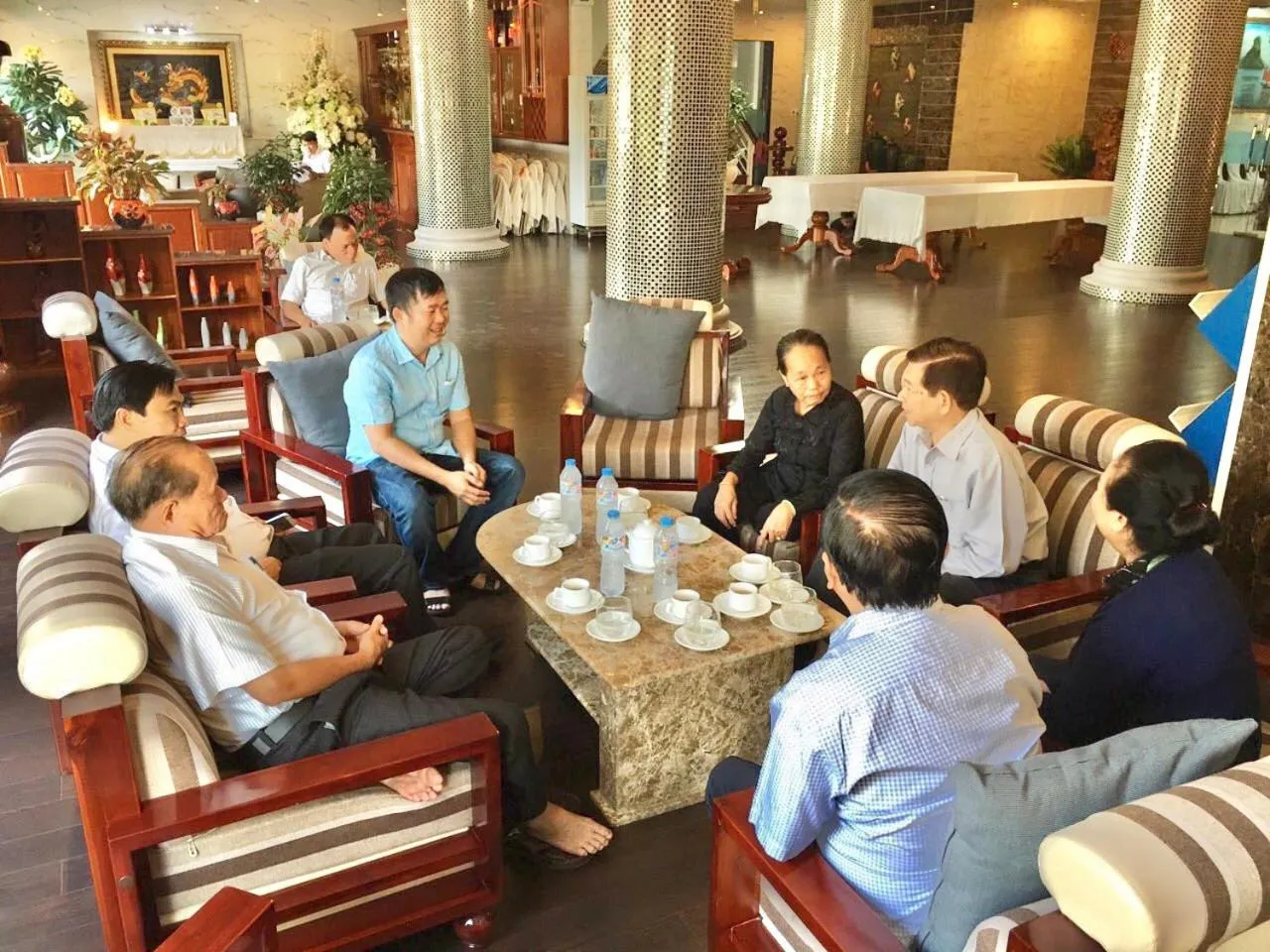 group of guests in Long Bao Chau Hotel