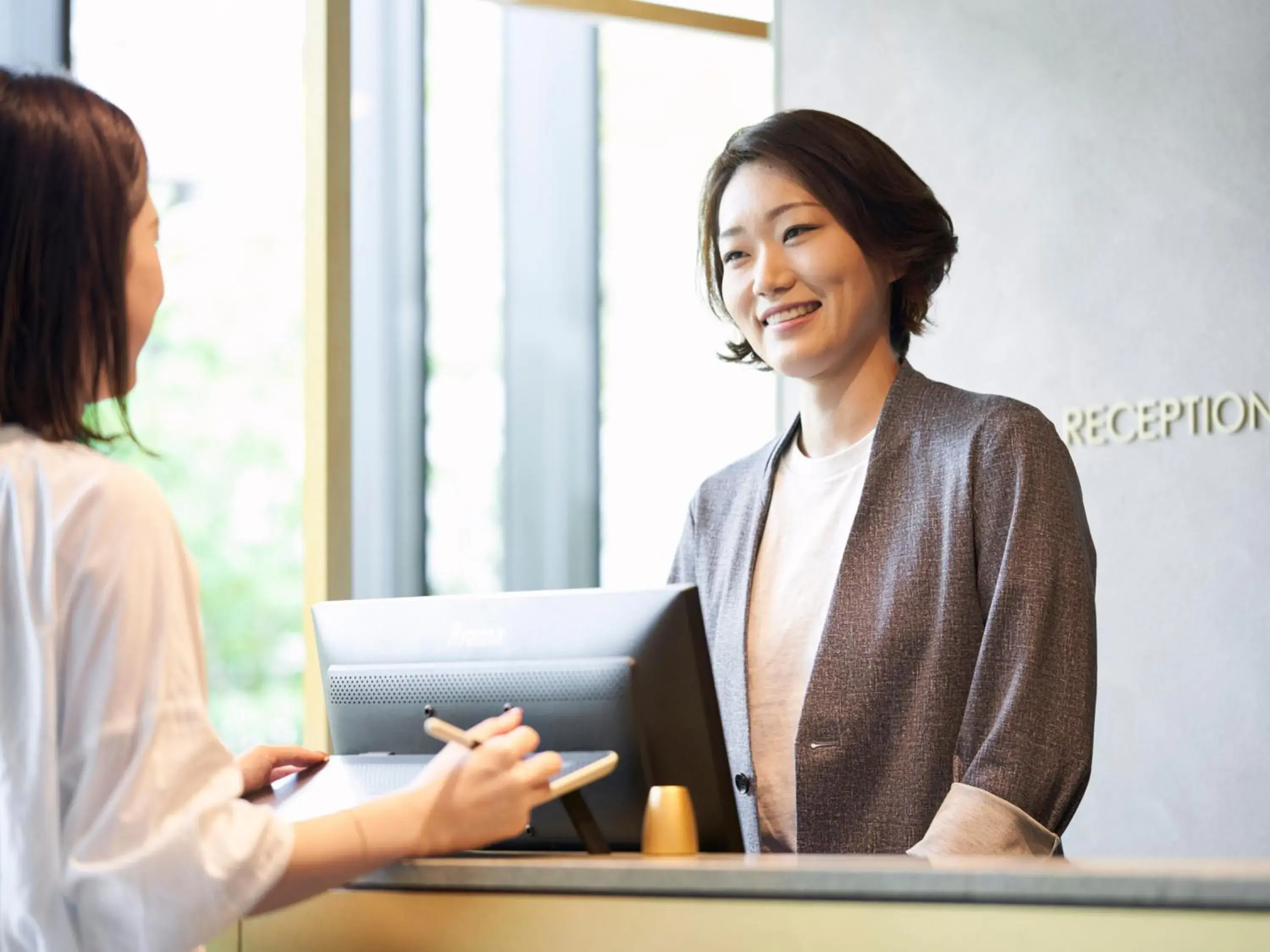 Lobby or reception in CROSS Life Hakata Tenjin Lobby or reception in CROSS Life Hakata Tenjin