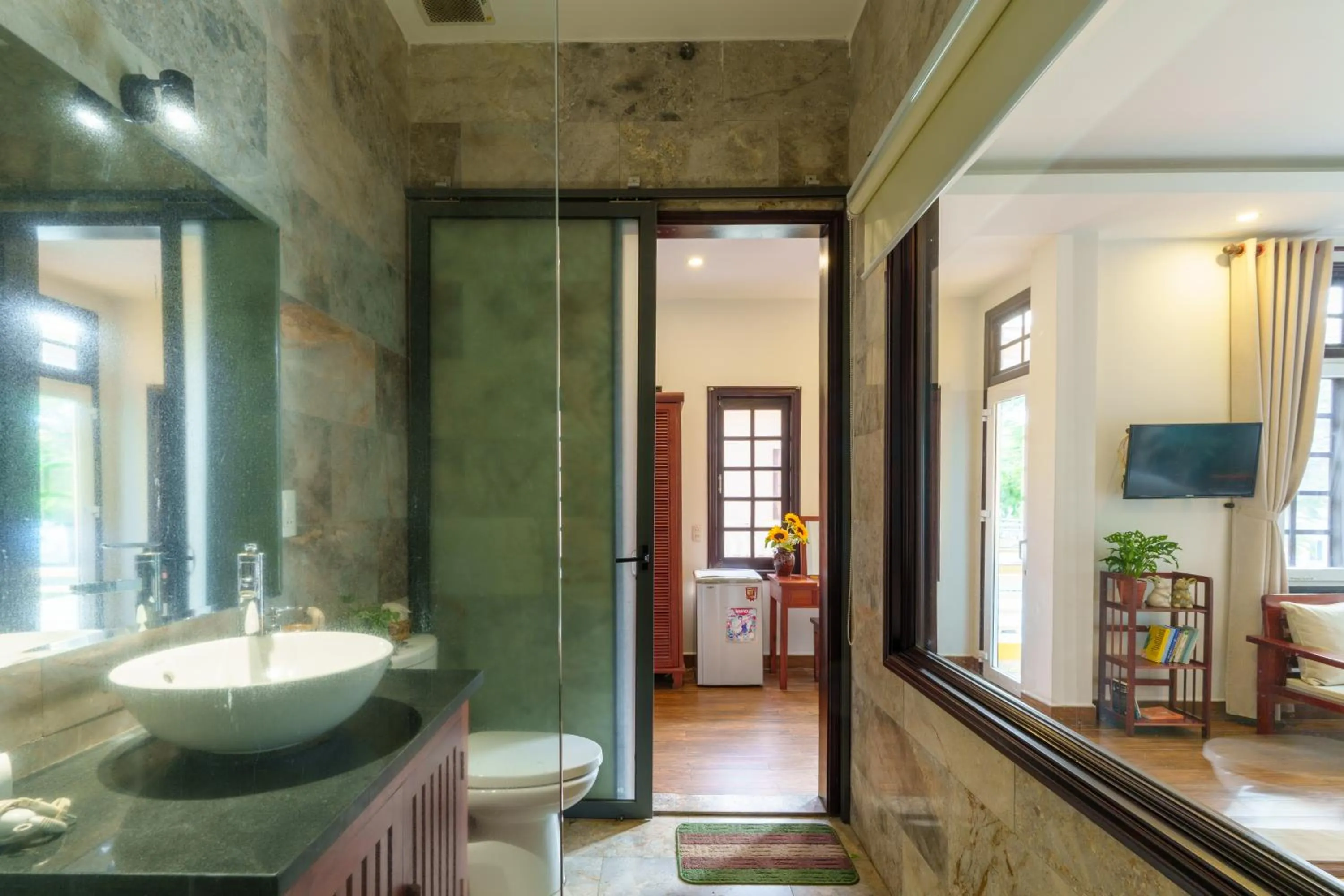 Bathroom in Thien Tan Villa with Private Pool