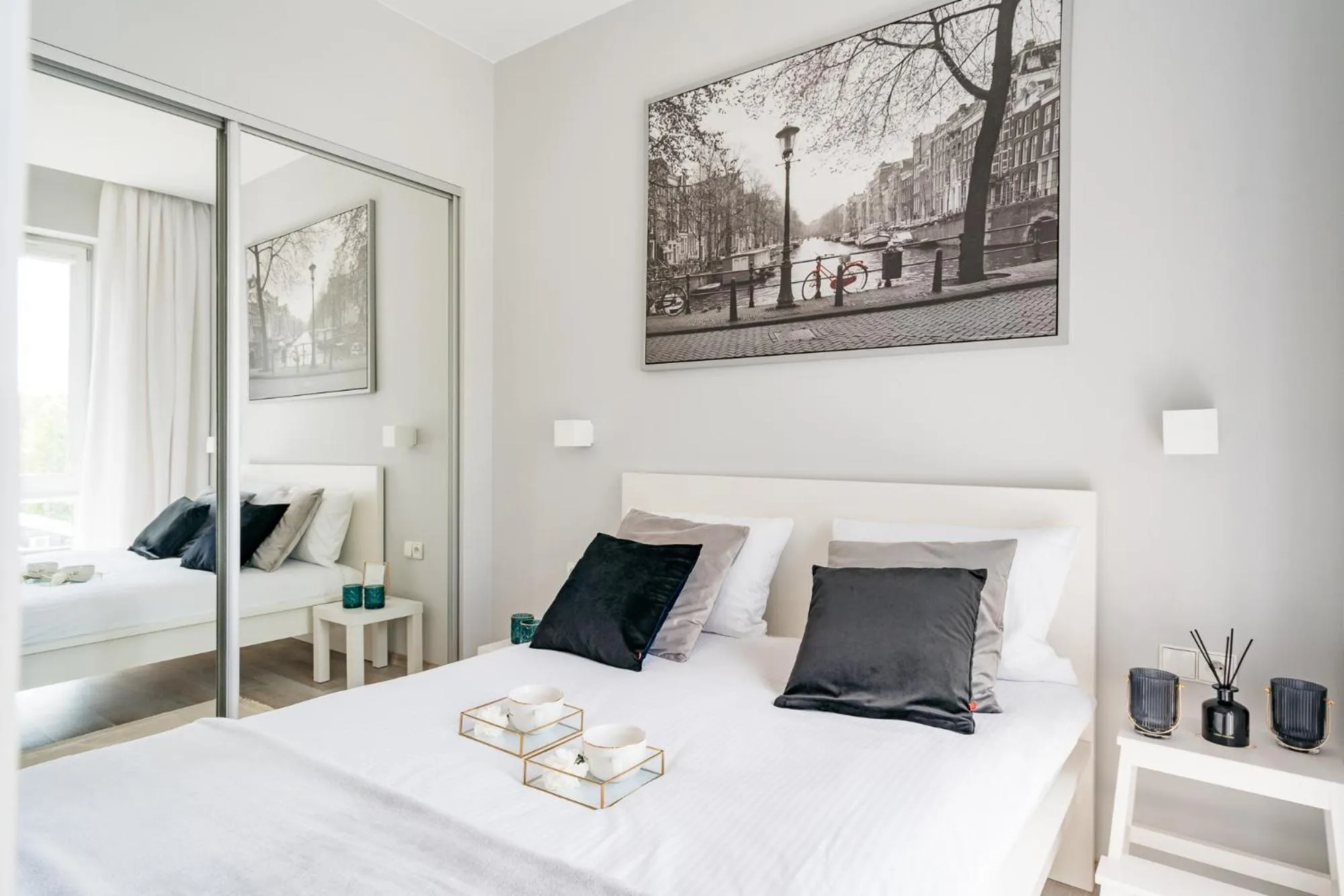 Bedroom, Bed in Bright Apartments - LoftAffair