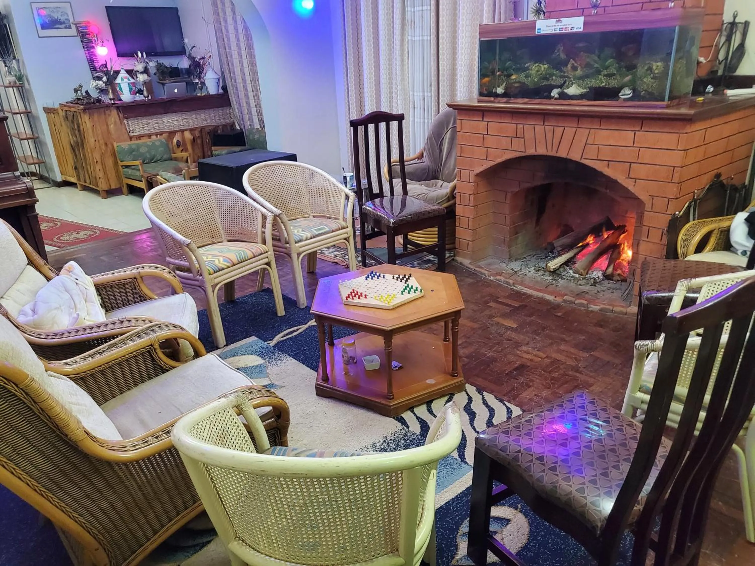 fireplace in Tranquil Homestays