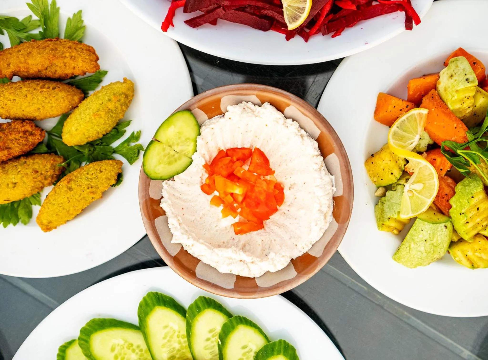 Restaurant/places to eat in Hassan Pyramids Hotel & free access Rooftop & airport pickup
