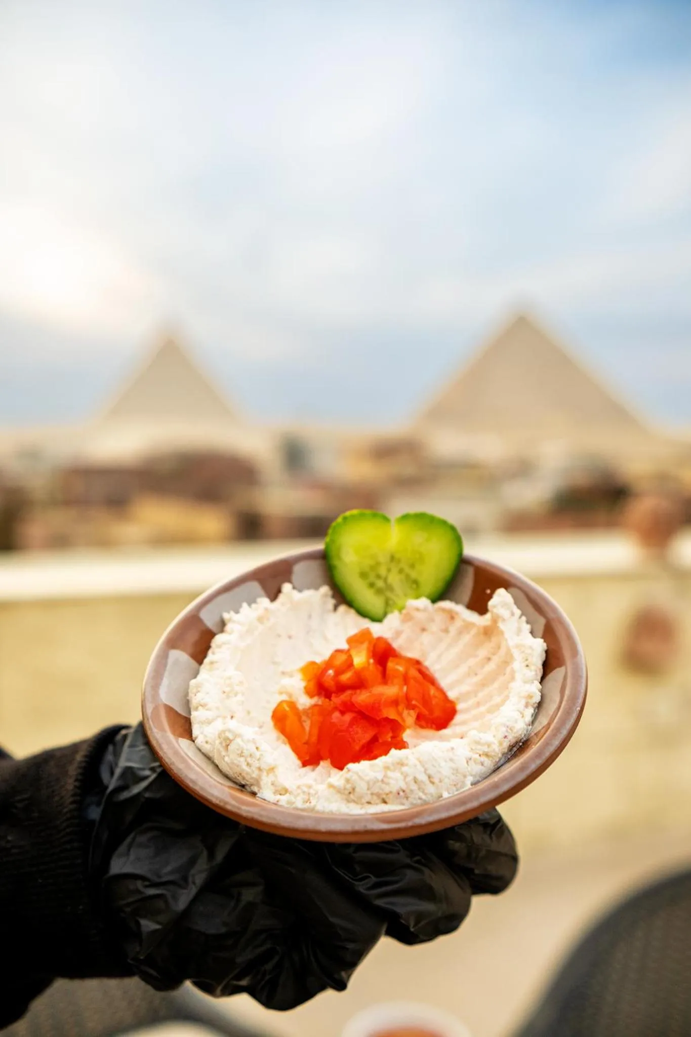 Restaurant/places to eat in Hassan Pyramids Hotel & free access Rooftop & airport pickup