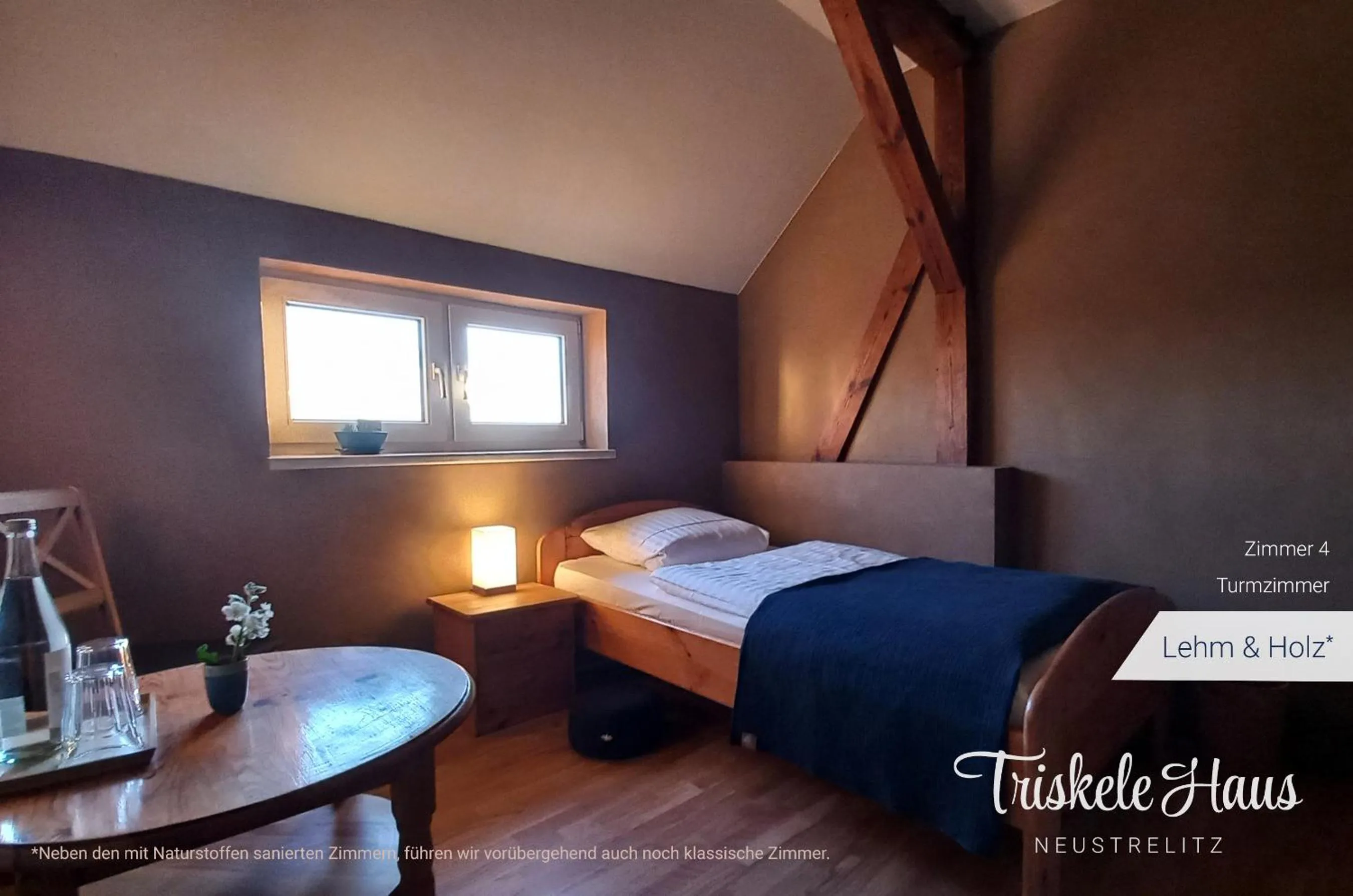 Photo of the whole room, Bed in Triskele Haus - Ökologisches Gästehaus der Heilstätte Strelitz