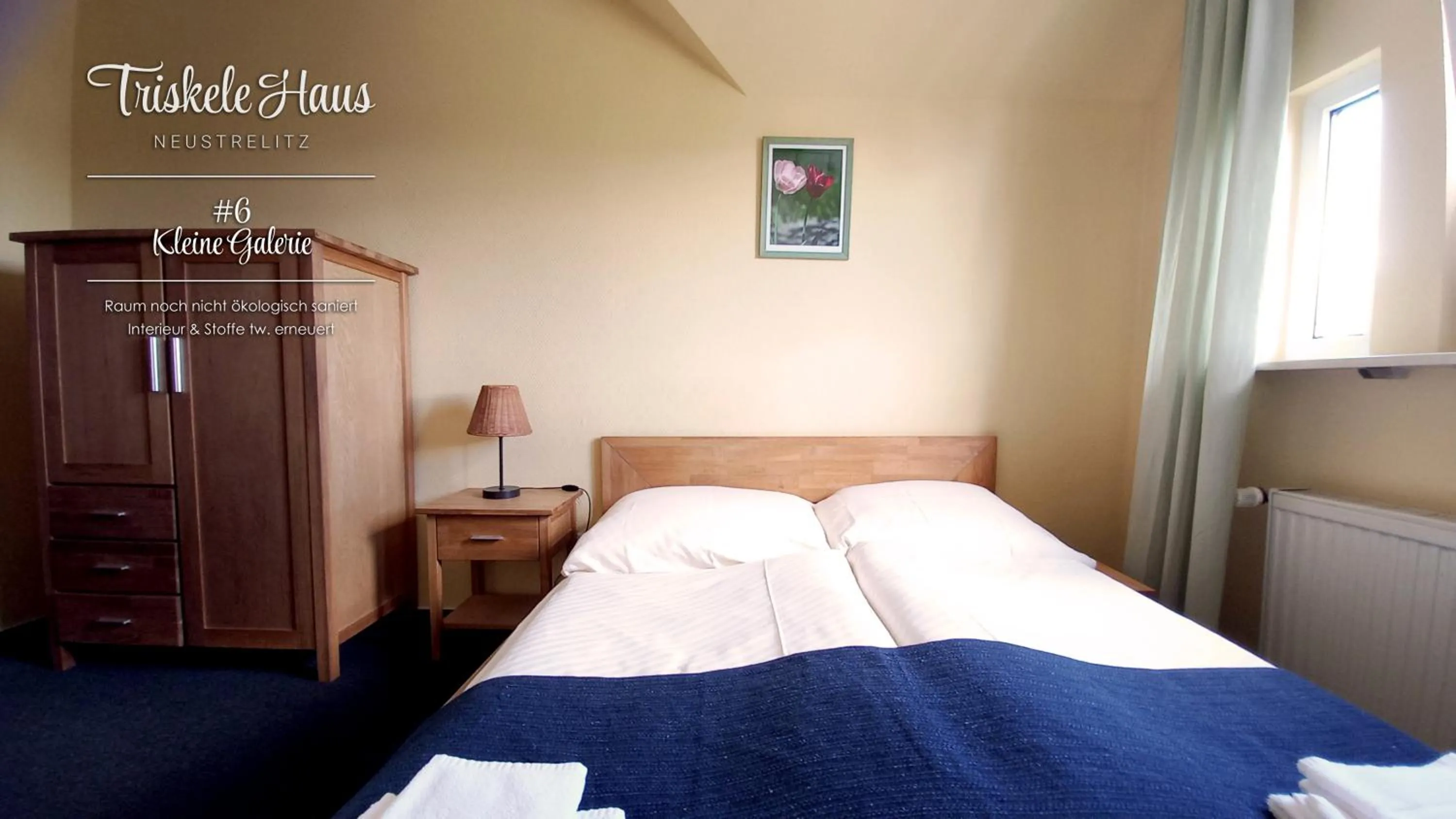 Bed in Triskele Haus - Ökologisches Gästehaus der Heilstätte Strelitz