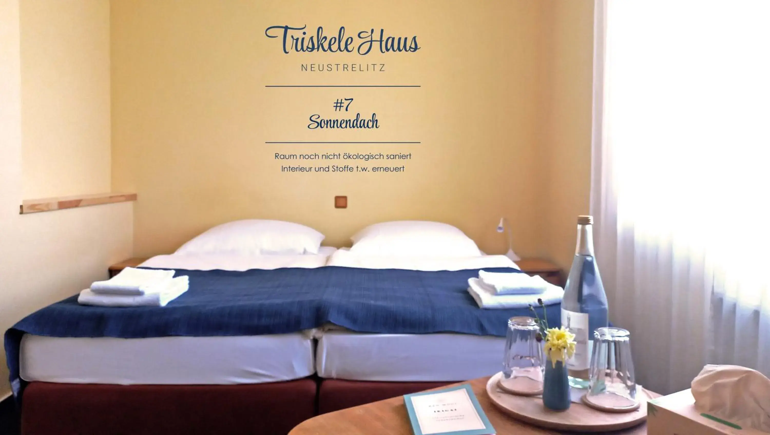 Double or Twin Room with Private Bathroom - single occupancy in Triskele Haus - Ökologisches Gästehaus der Heilstätte Strelitz Double or Twin Room with Private Bathroom - single occupancy in Triskele Haus - Ökologisches Gästehaus der Heilstätte Strelitz