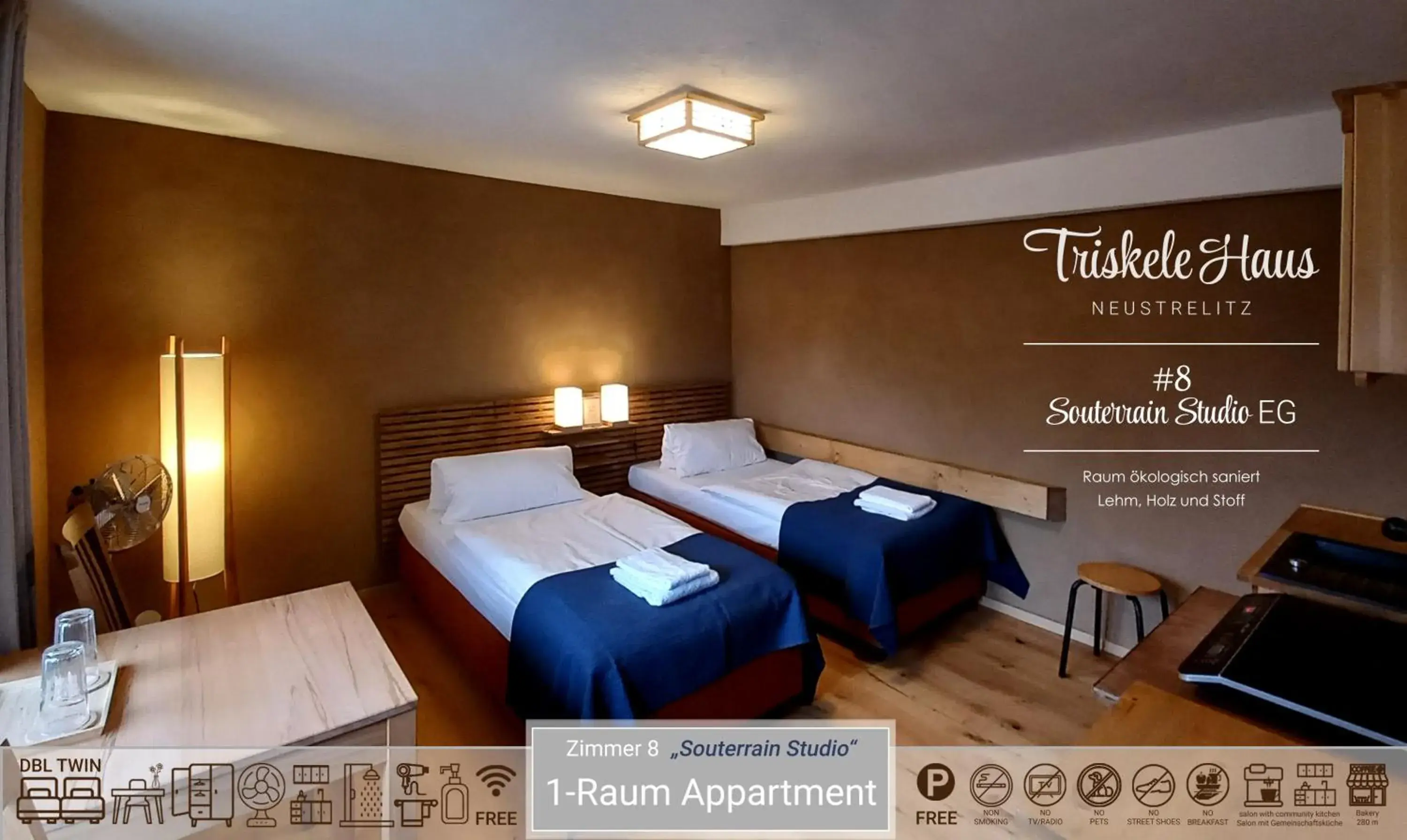 Studio - single occupancy - Disability Access in Triskele Haus - Ökologisches Gästehaus der Heilstätte Strelitz Studio - single occupancy - Disability Access in Triskele Haus - Ökologisches Gästehaus der Heilstätte Strelitz