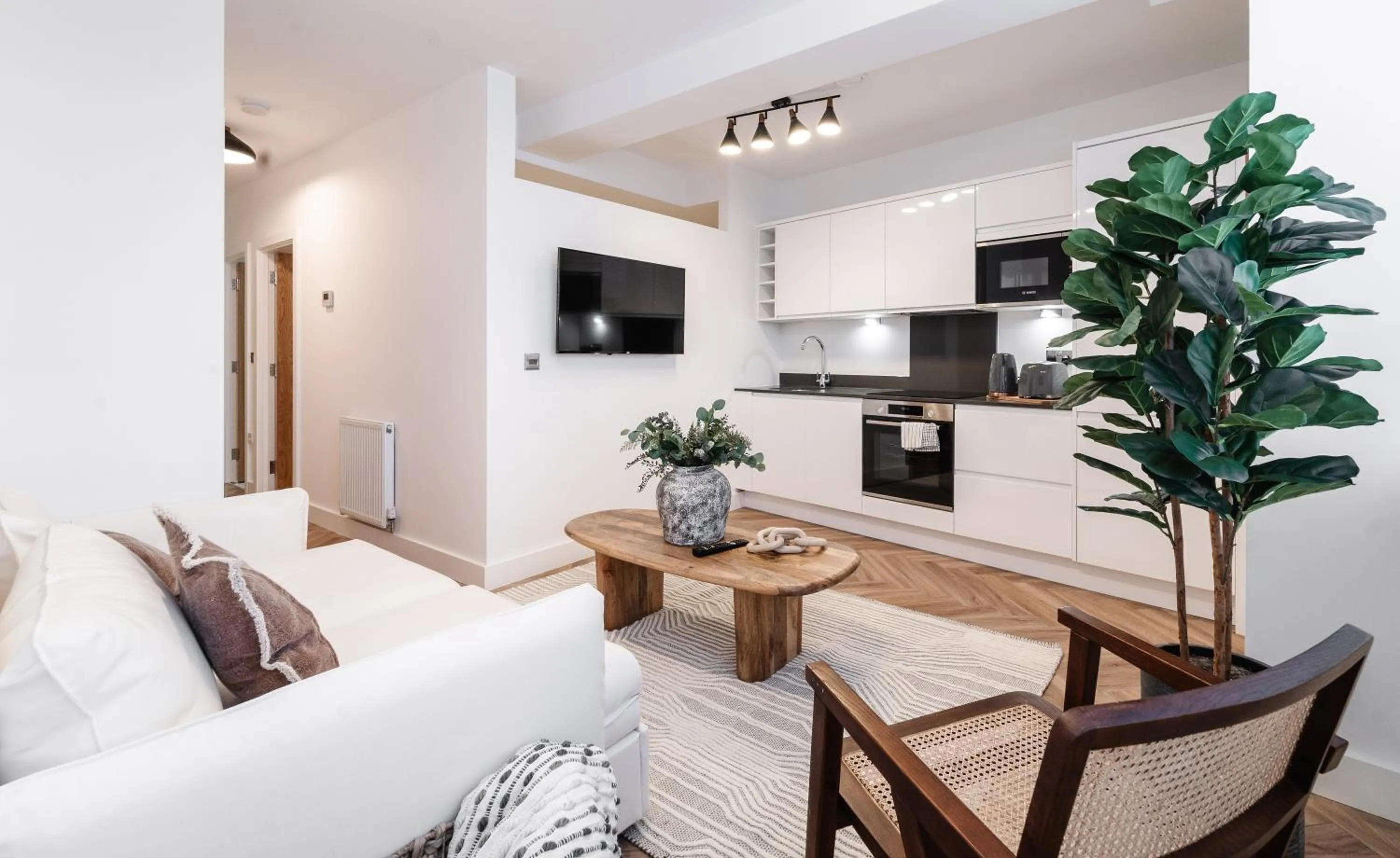 Kitchen or kitchenette in Royal House Stylish Apartments - Chester