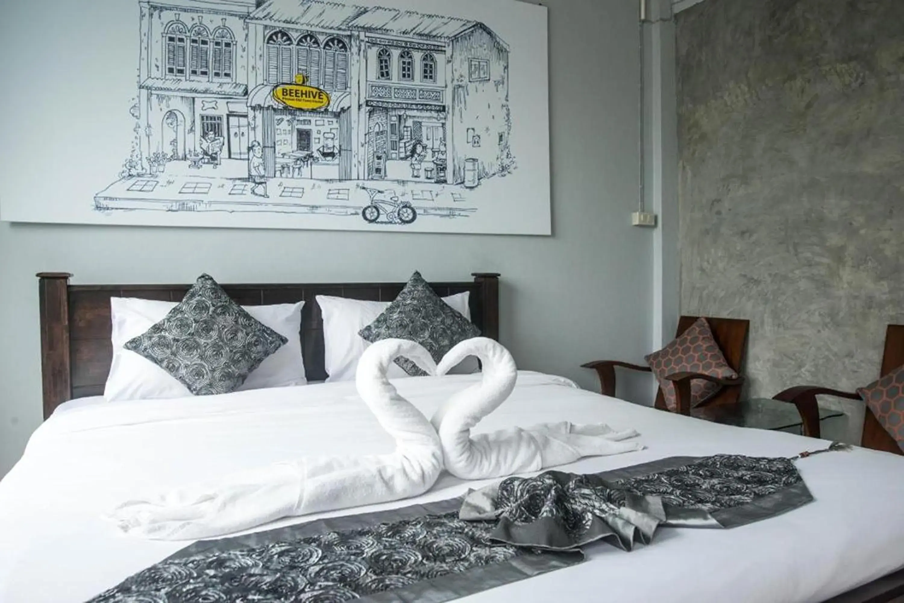 Photo of the whole room in Beehive Phuket Old Town Hostel Photo of the whole room in Beehive Phuket Old Town Hostel