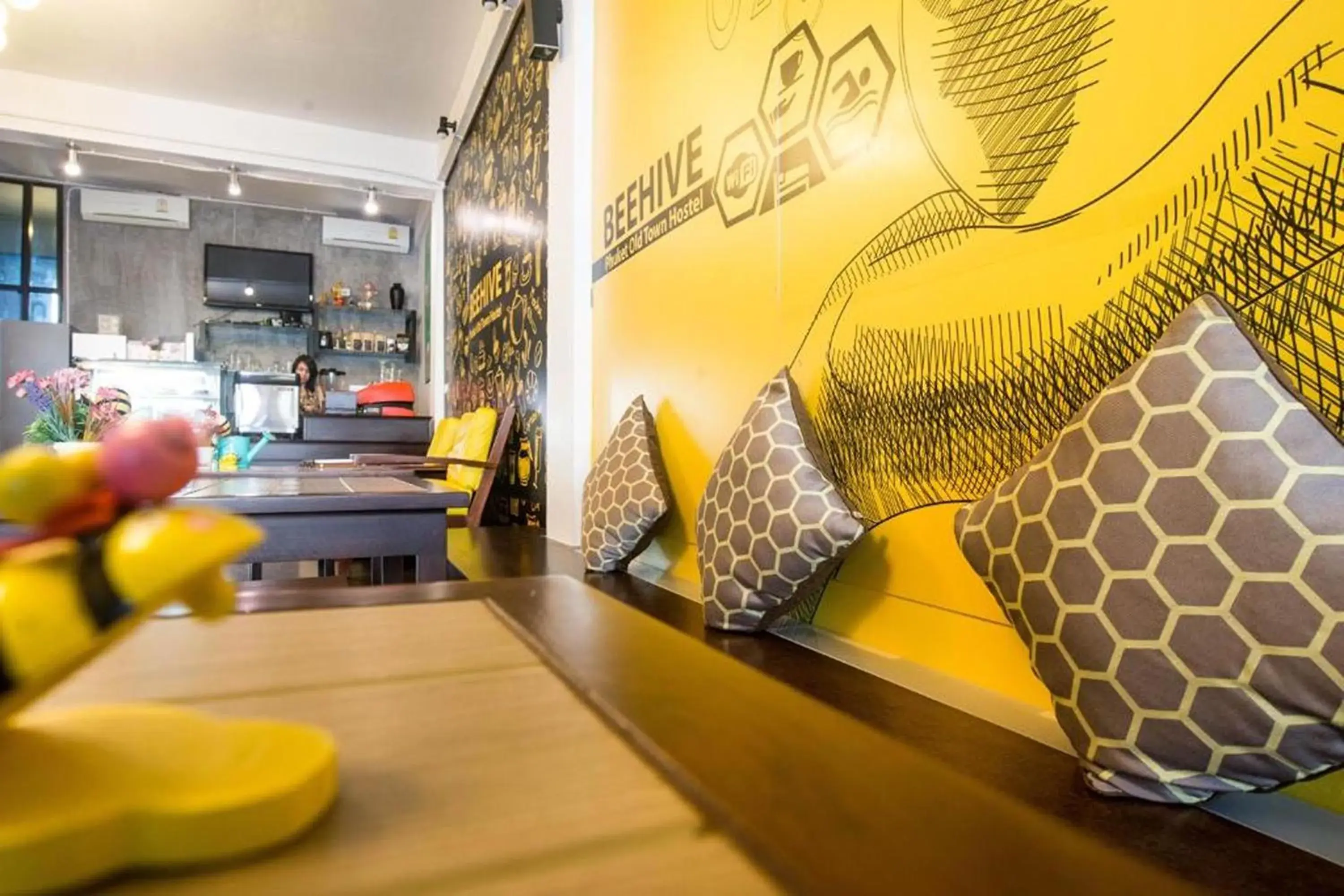 Lobby or reception in Beehive Phuket Old Town Hostel Lobby or reception in Beehive Phuket Old Town Hostel