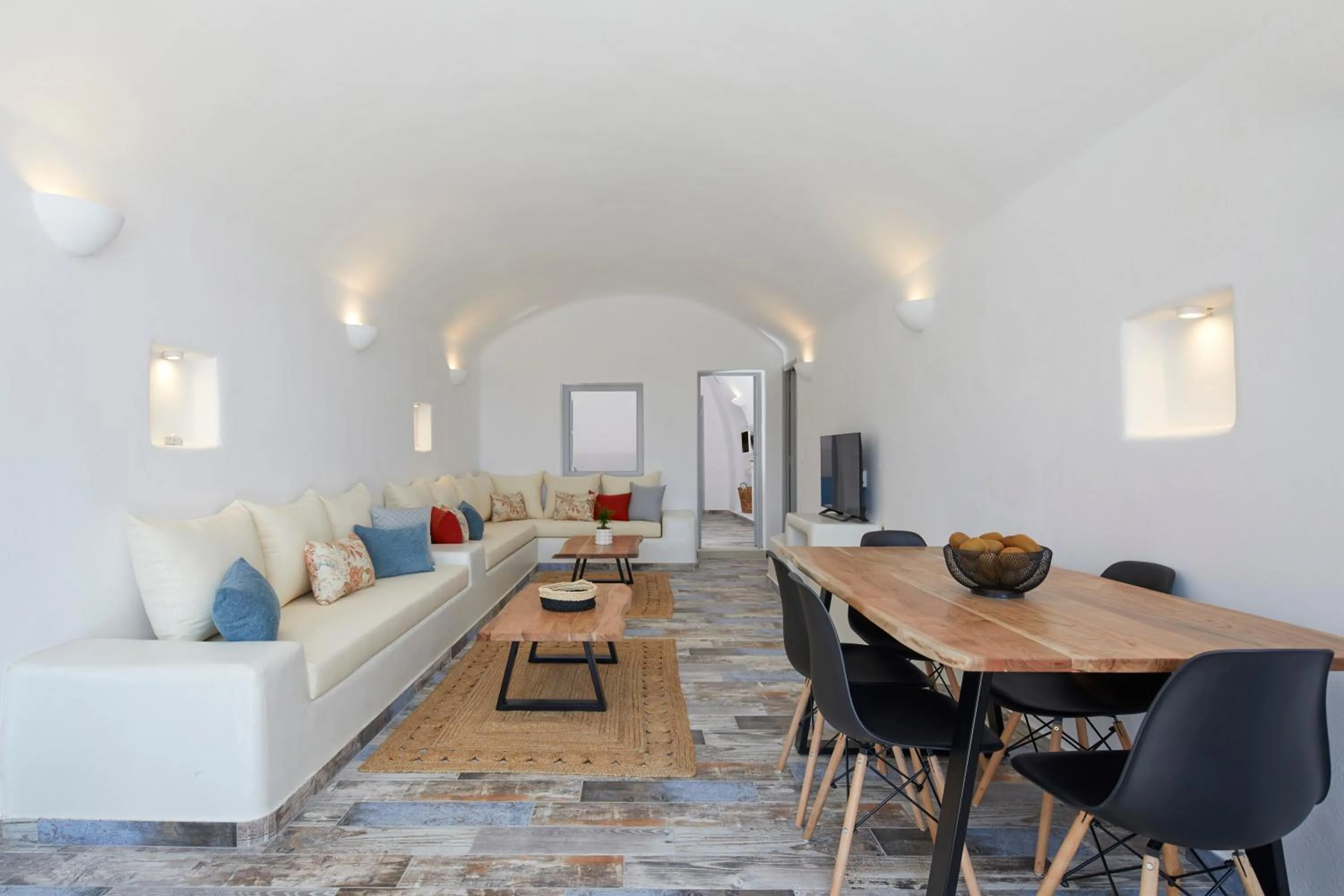 Living room in El Verano Suites